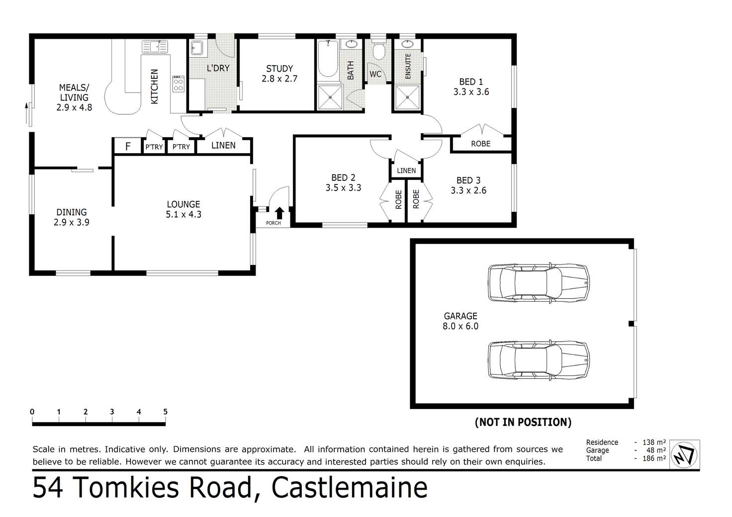 Floorplan of Homely house listing, 54 Tomkies Road, Castlemaine VIC 3450