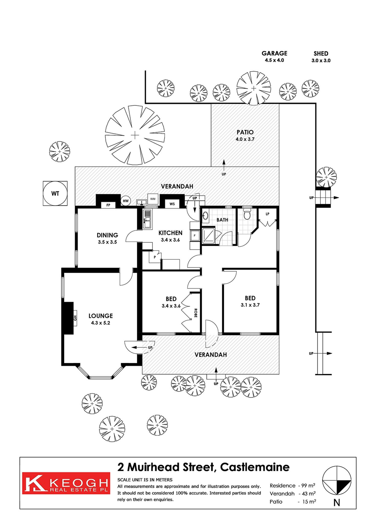 Floorplan of Homely house listing, 2 Muirhead Street, Castlemaine VIC 3450