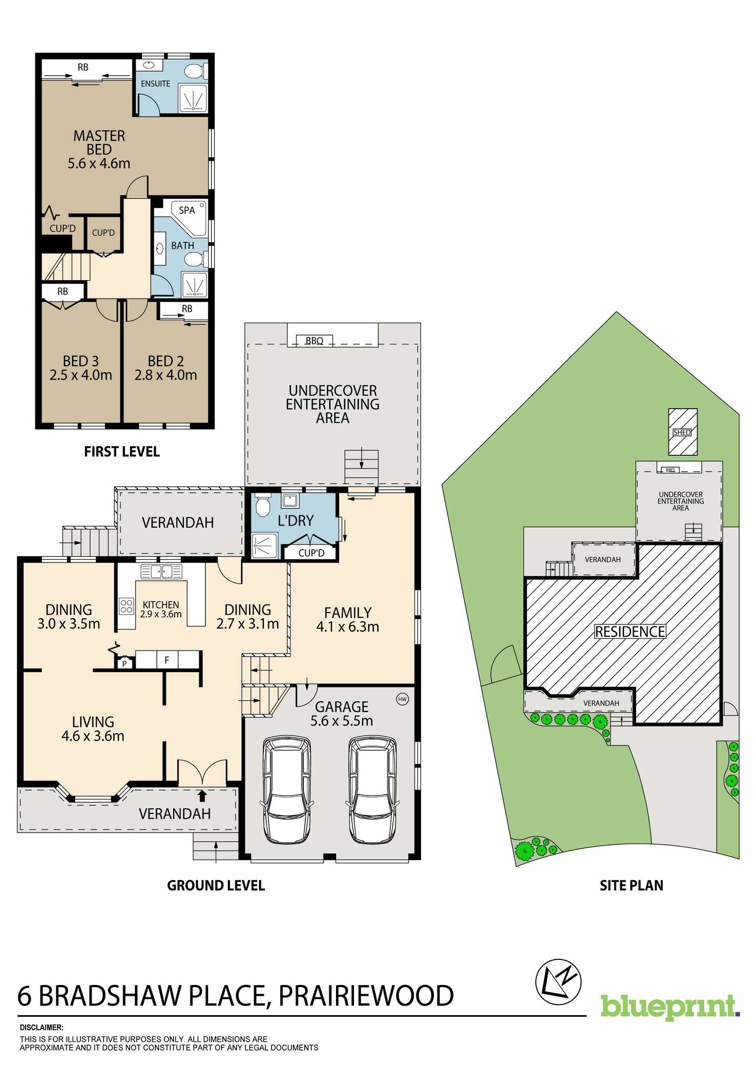 Floorplan of Homely house listing, 6 Bradshaw Place, Prairiewood NSW 2176