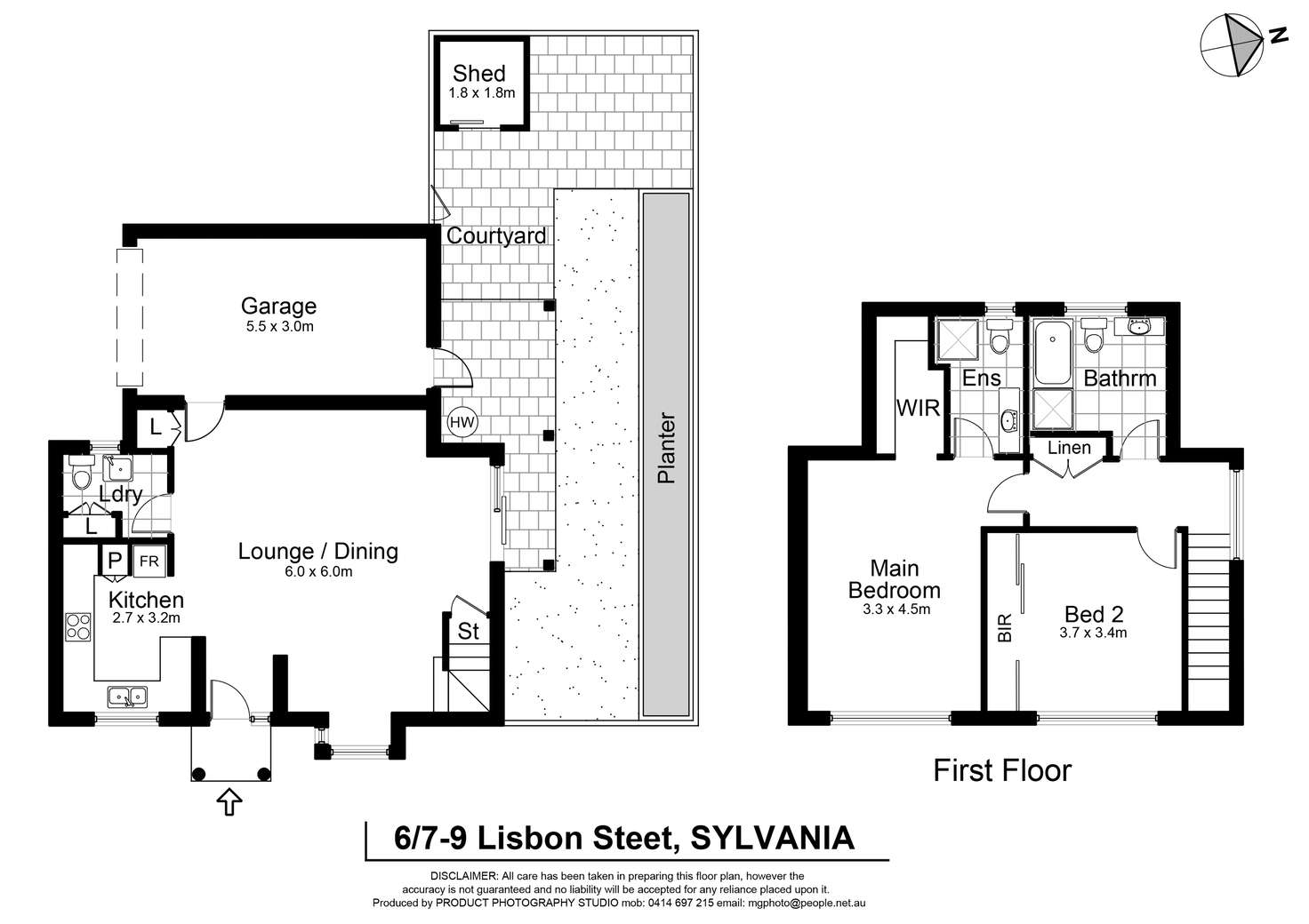 Floorplan of Homely townhouse listing, 6/7-9 Lisbon Street, Sylvania NSW 2224