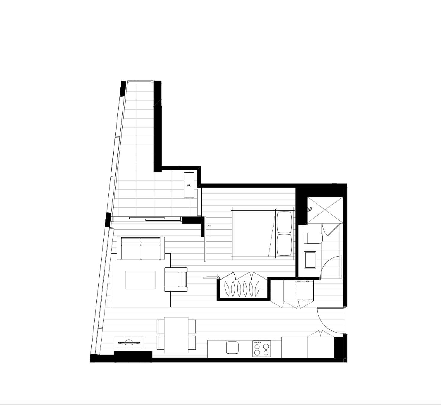 Floorplan of Homely apartment listing, 1109/38 Rose Lane, Melbourne VIC 3000