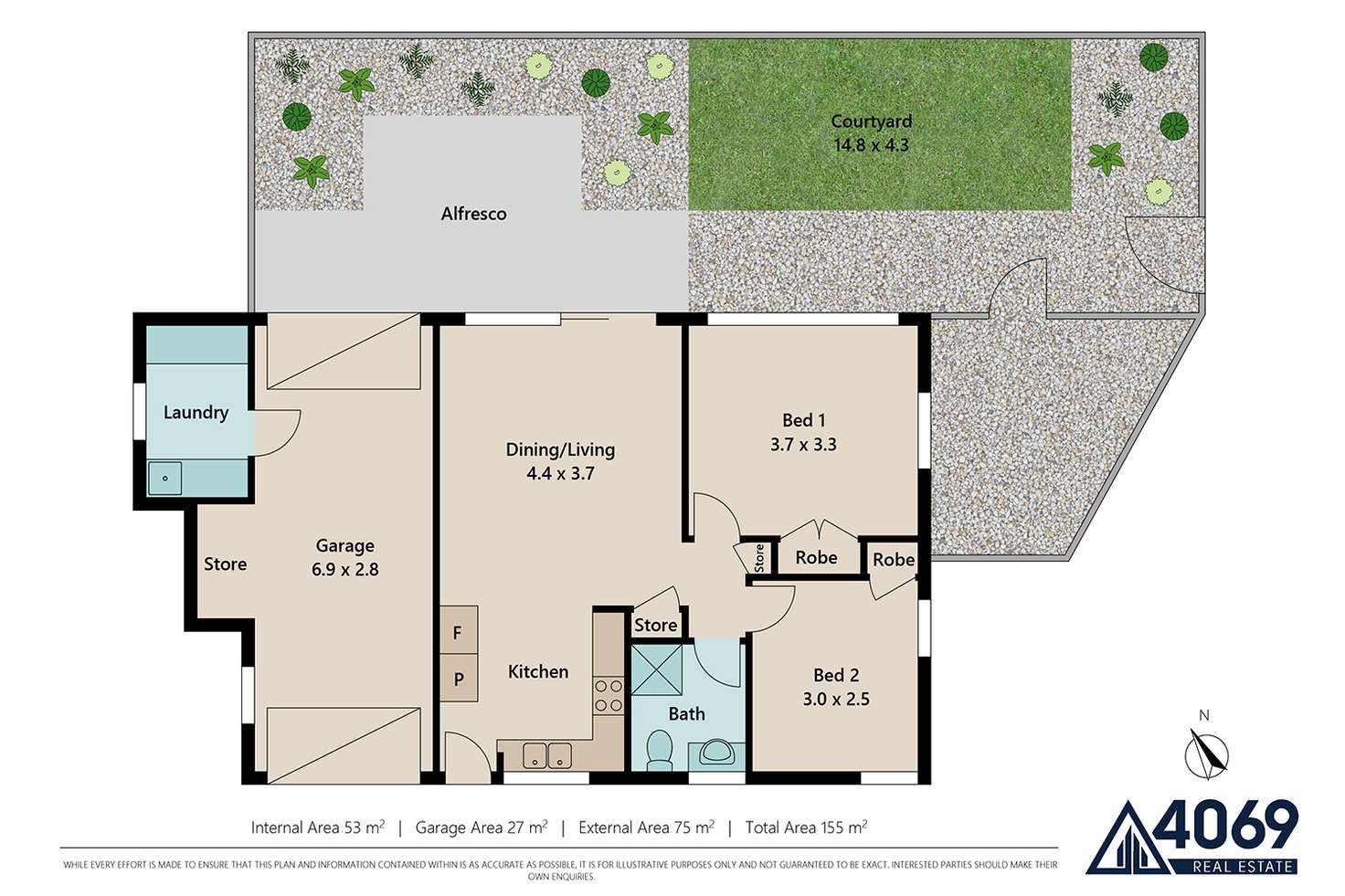 Floorplan of Homely unit listing, 1/85 Indooroopilly Road, Taringa QLD 4068