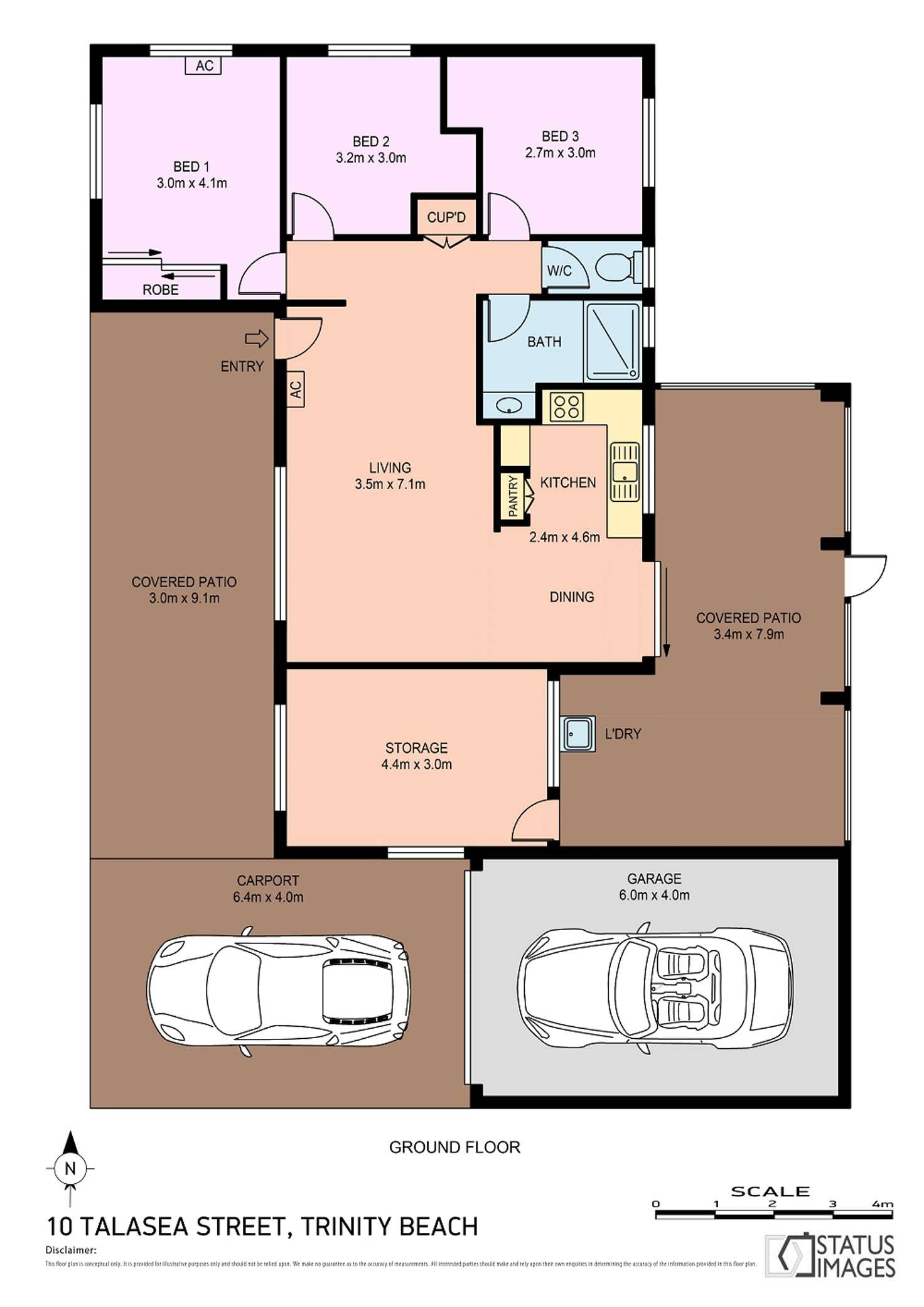 Floorplan of Homely house listing, 10 TALASEA STREET, Trinity Beach QLD 4879