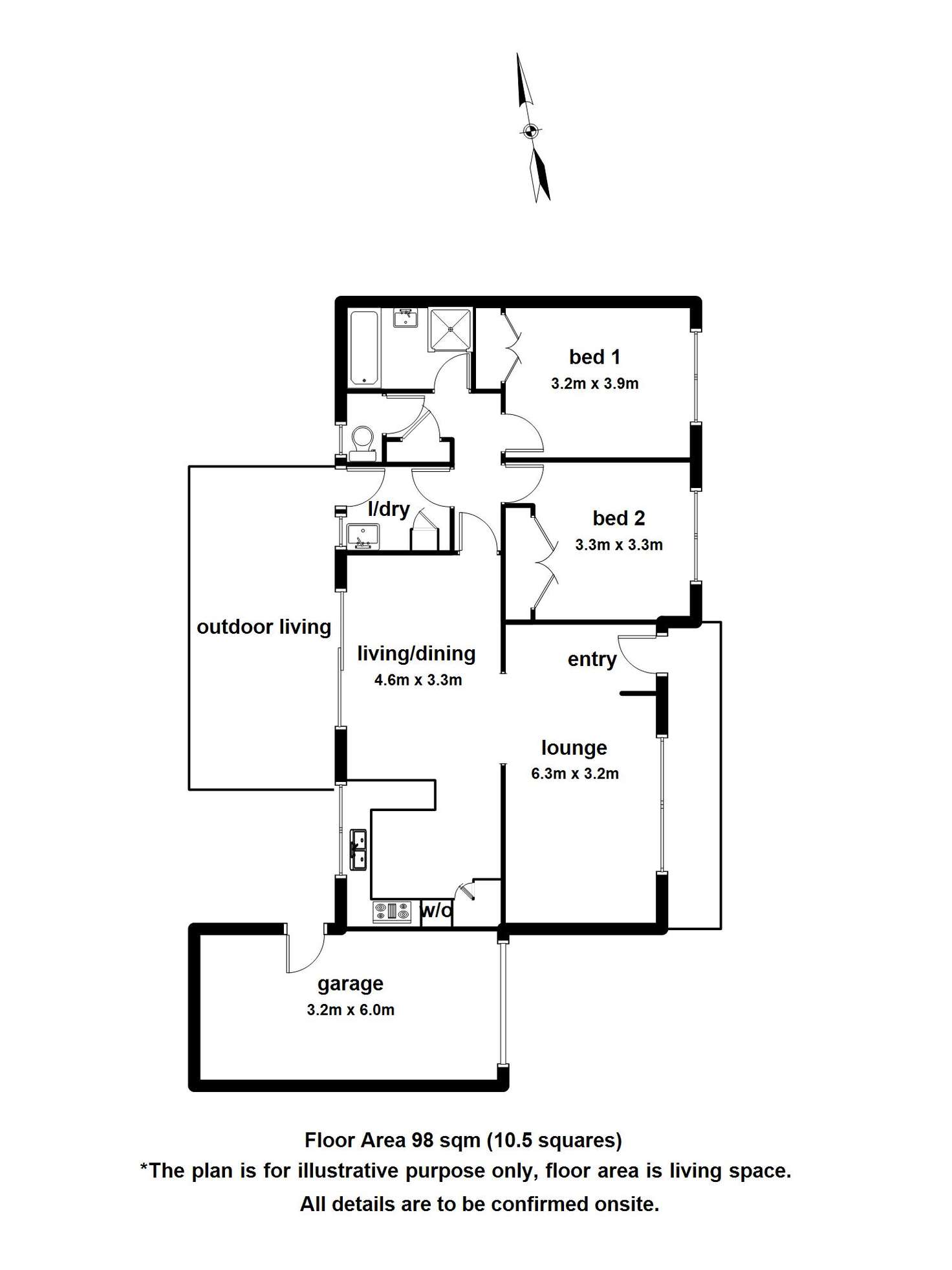 Floorplan of Homely unit listing, 2/11-13 BEACONSFIELD AVENUE, Beaconsfield VIC 3807