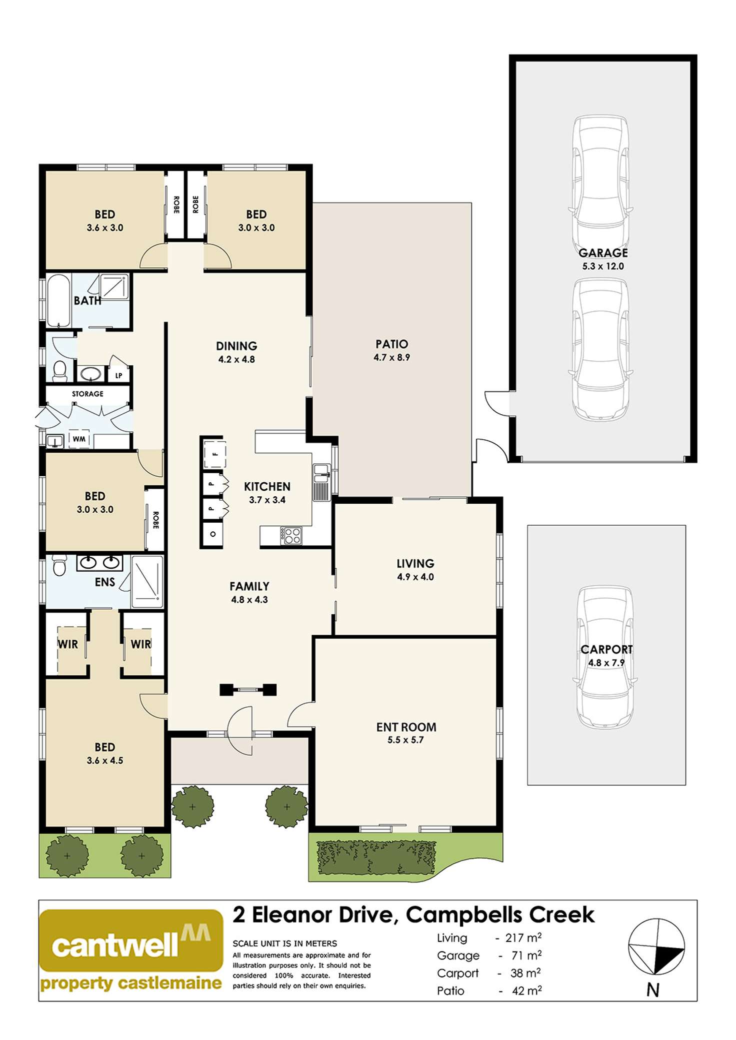 Floorplan of Homely house listing, 2 Eleanor Drive, Campbells Creek VIC 3451