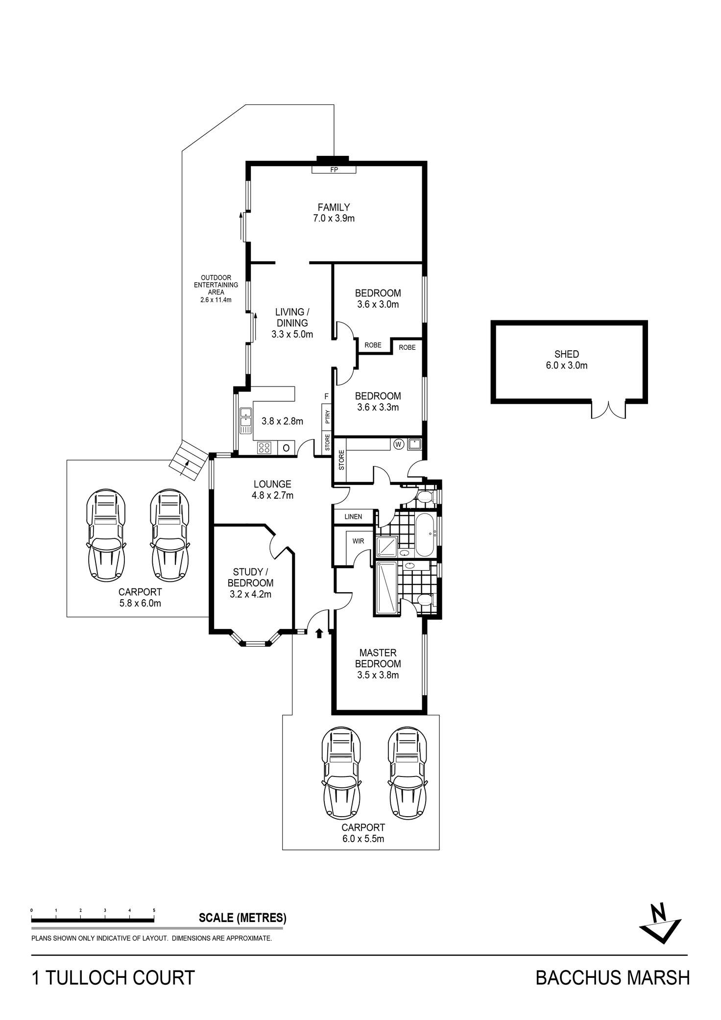 Floorplan of Homely house listing, 1 Tulloch Court, Bacchus Marsh VIC 3340