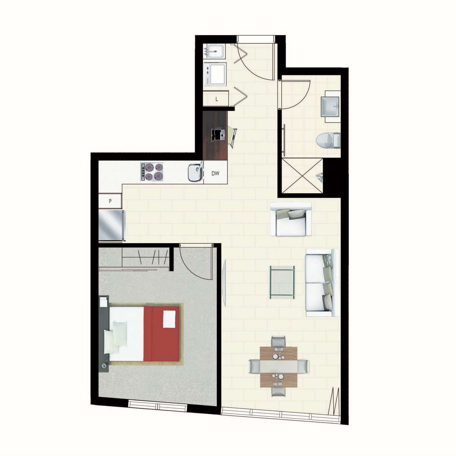 Floorplan of Homely apartment listing, 510/338 Water Street, Fortitude Valley QLD 4006
