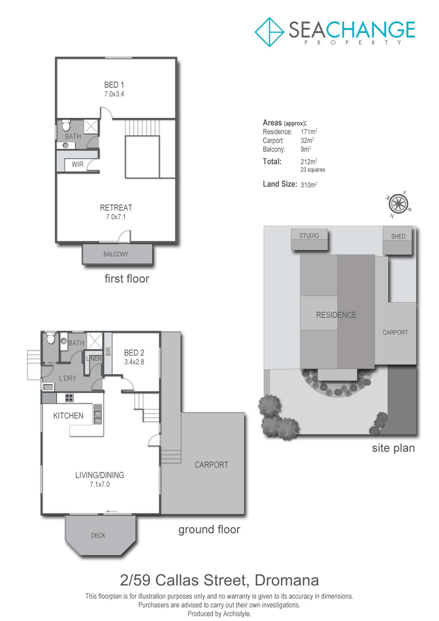 Floorplan of Homely unit listing, 2/59 Callas Street, Dromana VIC 3936