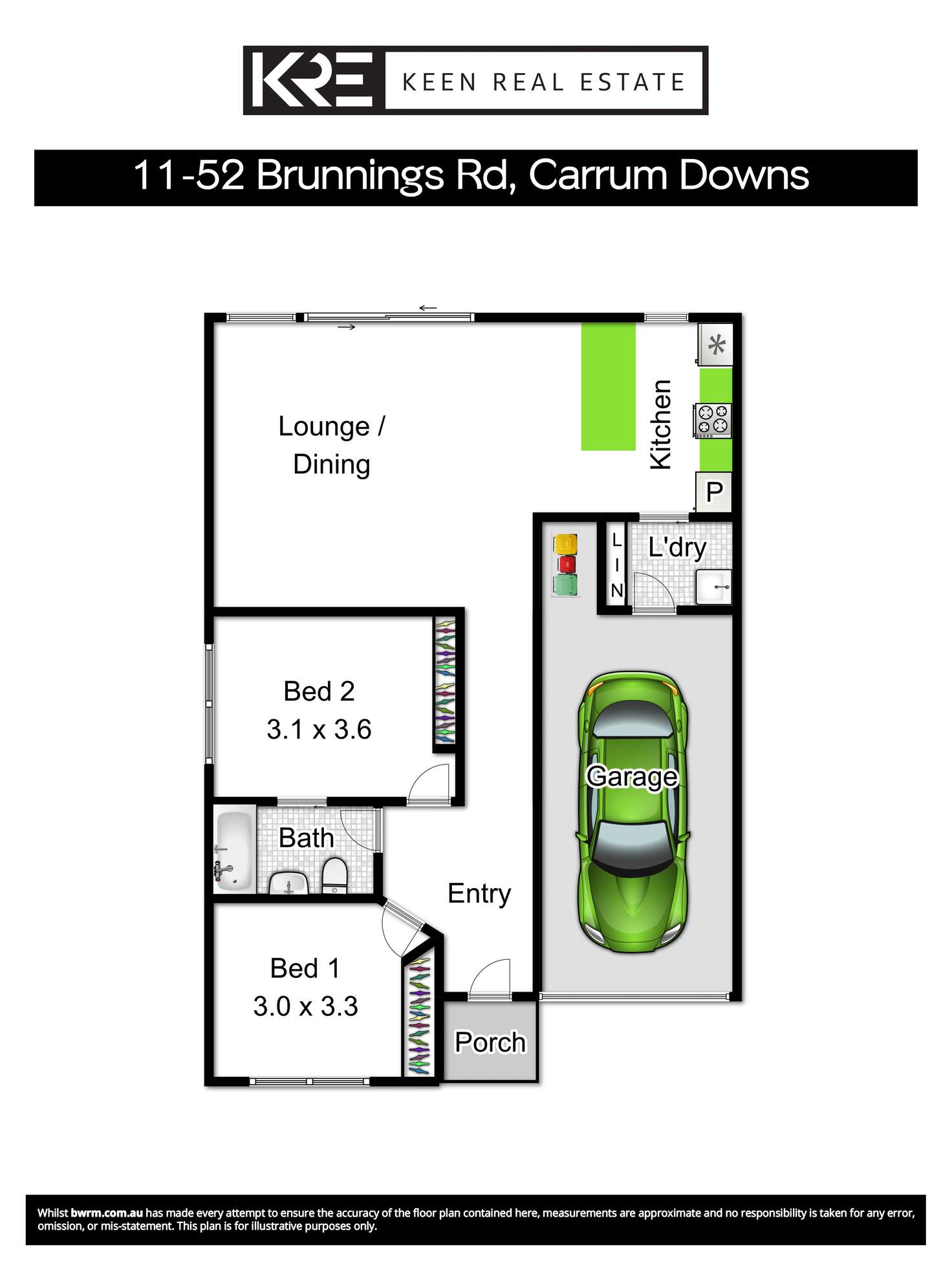 Floorplan of Homely unit listing, 52/11 Brunnings Road, Carrum Downs VIC 3201