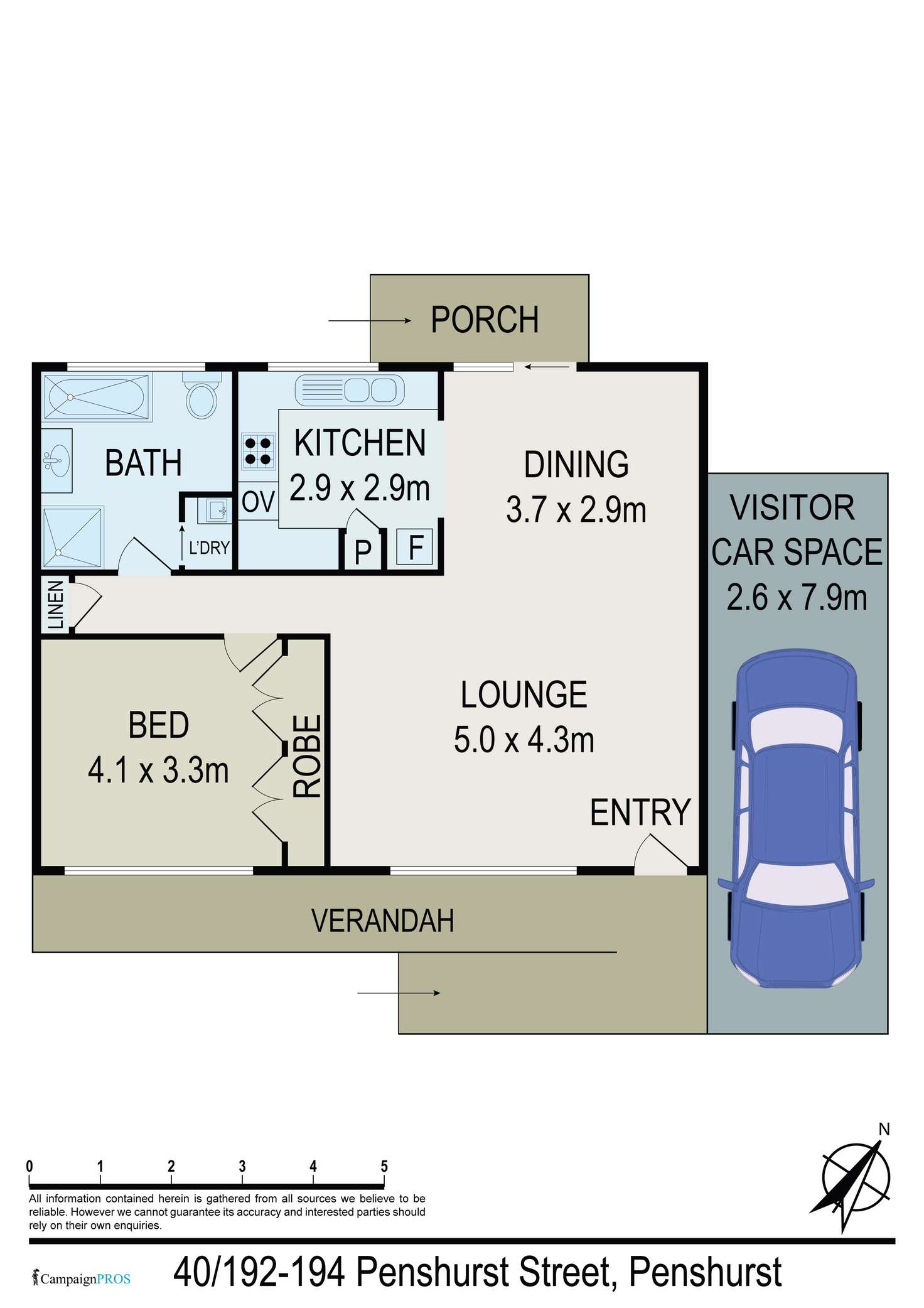 Floorplan of Homely villa listing, 40/192 - 194 PENSHURST STREET, Penshurst NSW 2222