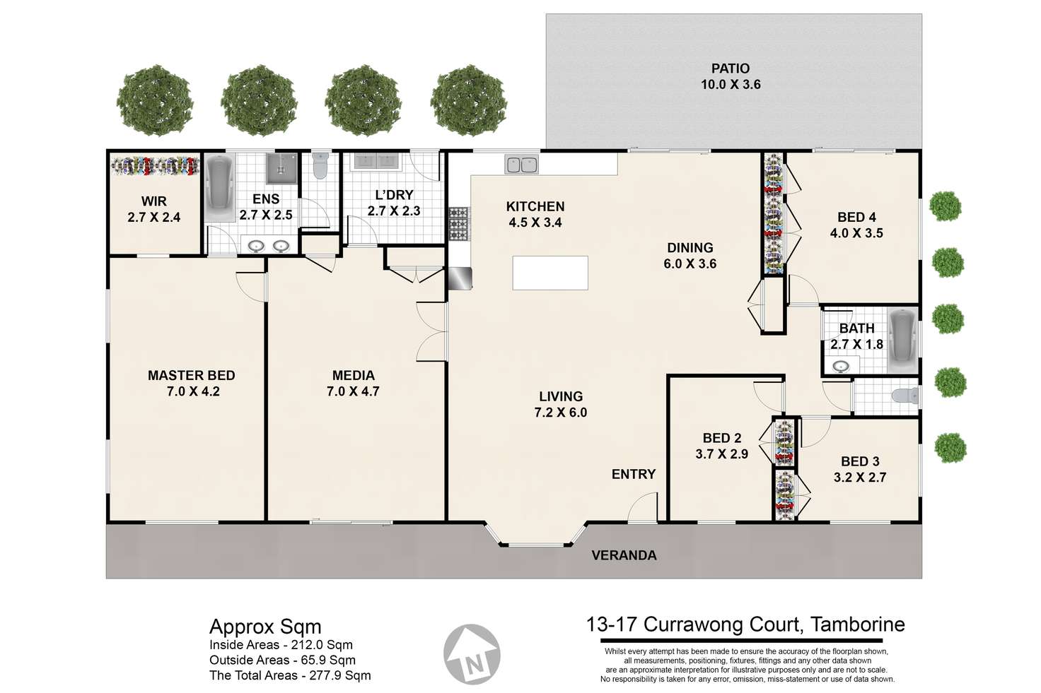 Floorplan of Homely acreageSemiRural listing, 13-17 Currawong Court, Tamborine QLD 4270