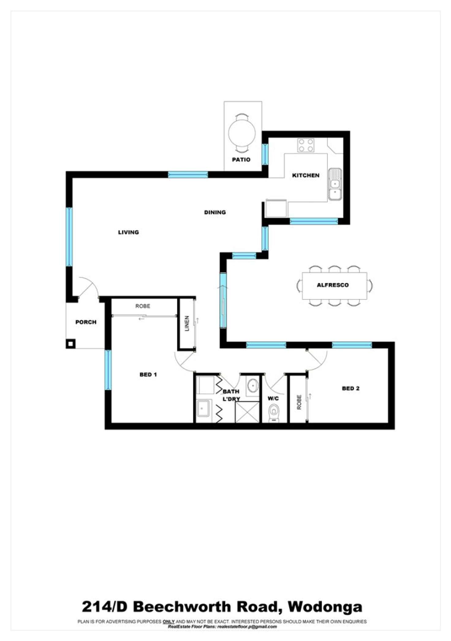 Floorplan of Homely townhouse listing, 4/214 Beechworth Road, Wodonga VIC 3690