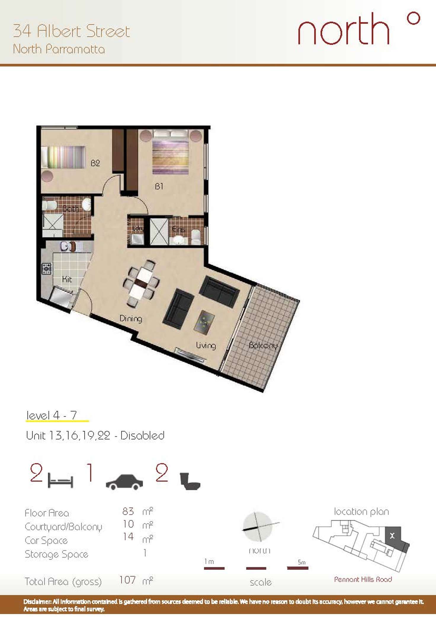 Floorplan of Homely apartment listing, 19/34 Albert Street, North Parramatta NSW 2151