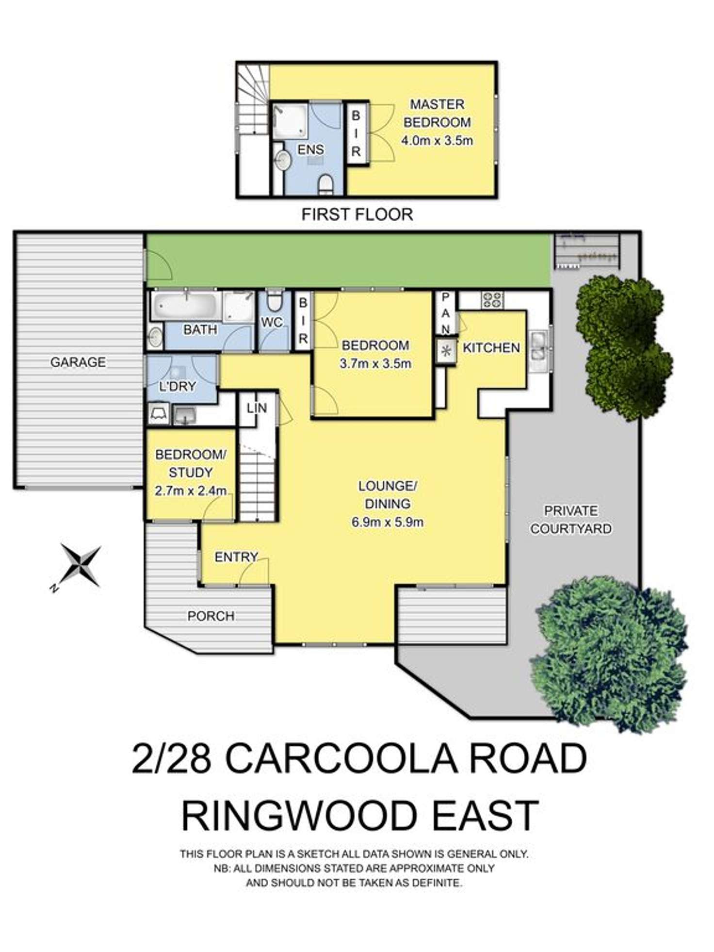 Floorplan of Homely townhouse listing, 2/28 Carcoola Road, Ringwood East VIC 3135