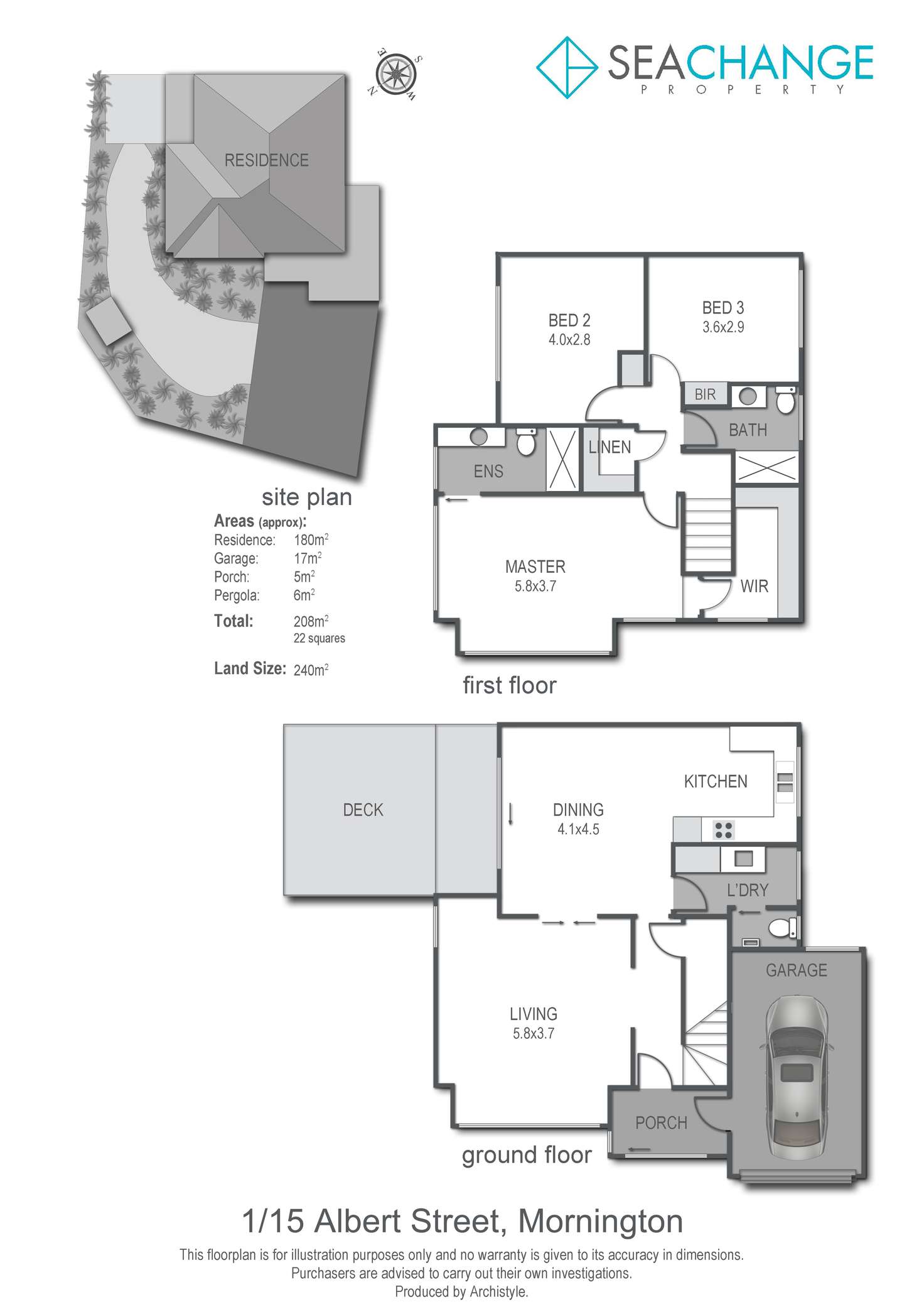 Floorplan of Homely townhouse listing, 1/15 Albert Street, Mornington VIC 3931