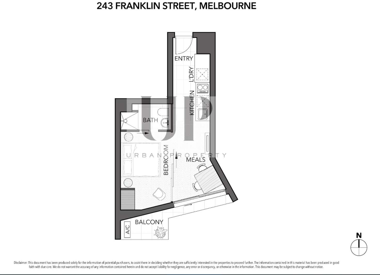 Floorplan of Homely apartment listing, 1005/243 Franklin Street, Melbourne VIC 3000