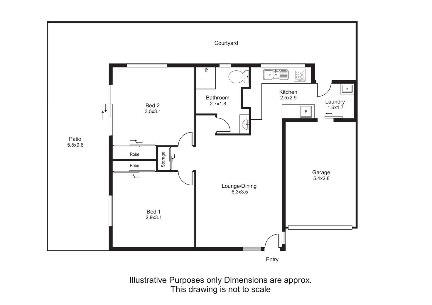 Floorplan of Homely unit listing, 3/4 Ingham Court, Mooroobool QLD 4870