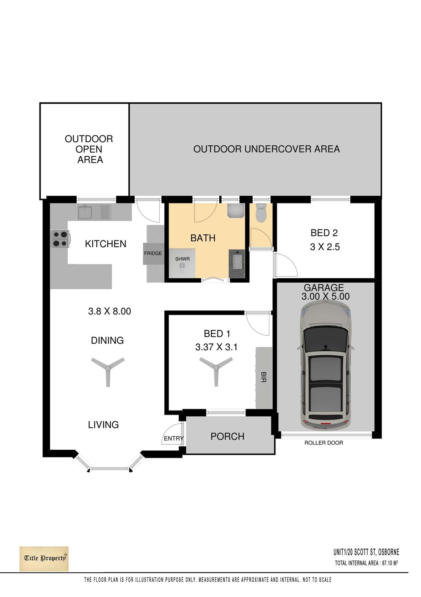 Floorplan of Homely apartment listing, 1/20 Scott Street, Osborne SA 5017