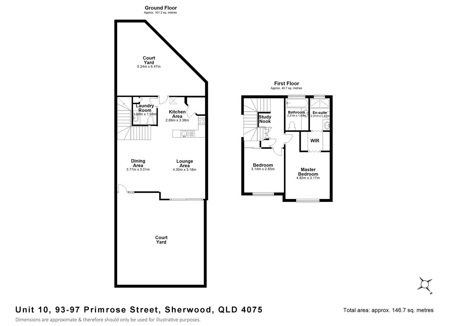 Floorplan of Homely unit listing, 10/97 Primrose Street, Sherwood QLD 4075