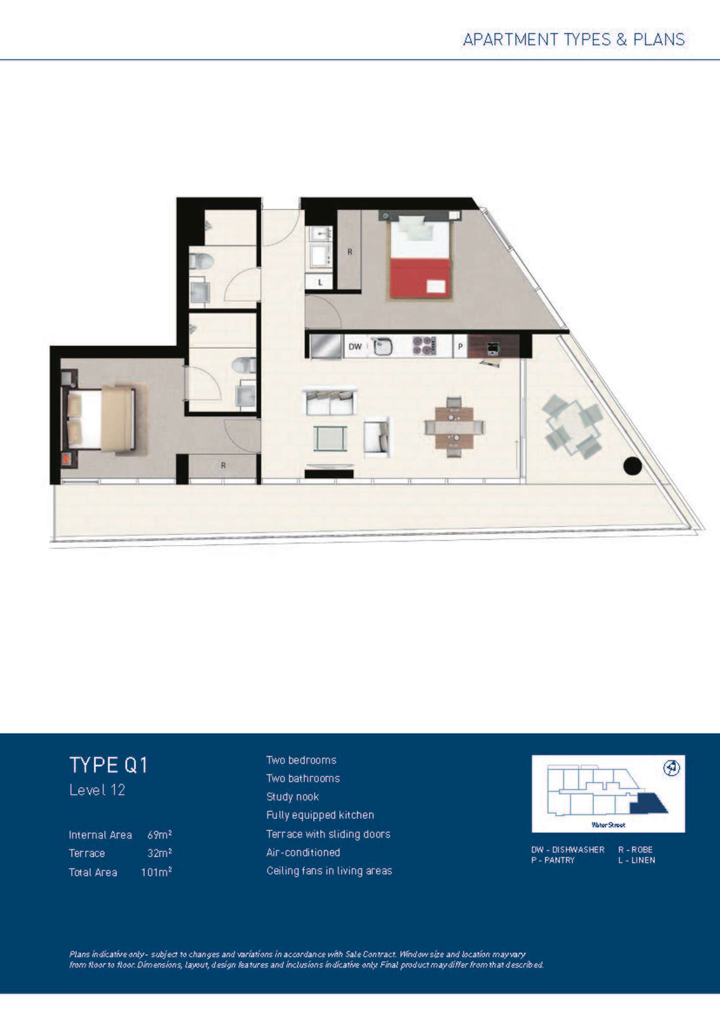 Floorplan of Homely apartment listing, 1206/348 Water Street, Fortitude Valley QLD 4006