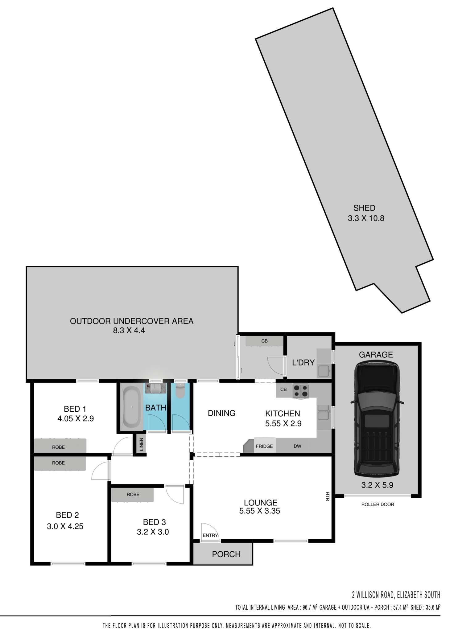 Floorplan of Homely house listing, 2 Willison Road, Elizabeth South SA 5112