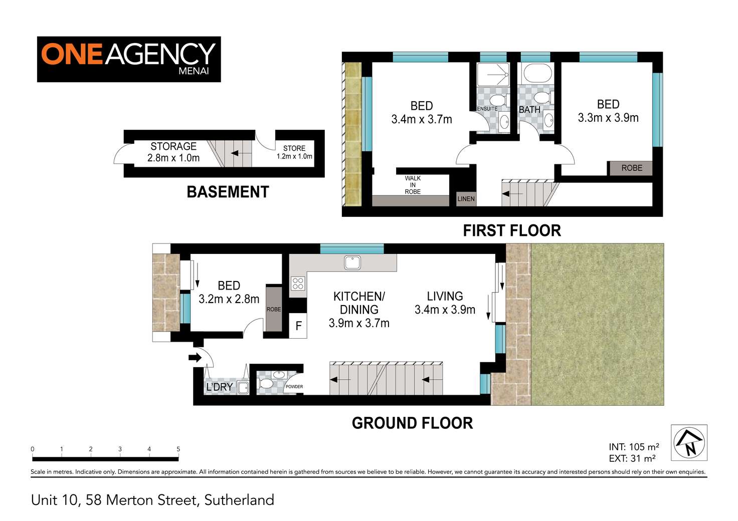 Floorplan of Homely townhouse listing, 10/58 Merton Street, Sutherland NSW 2232