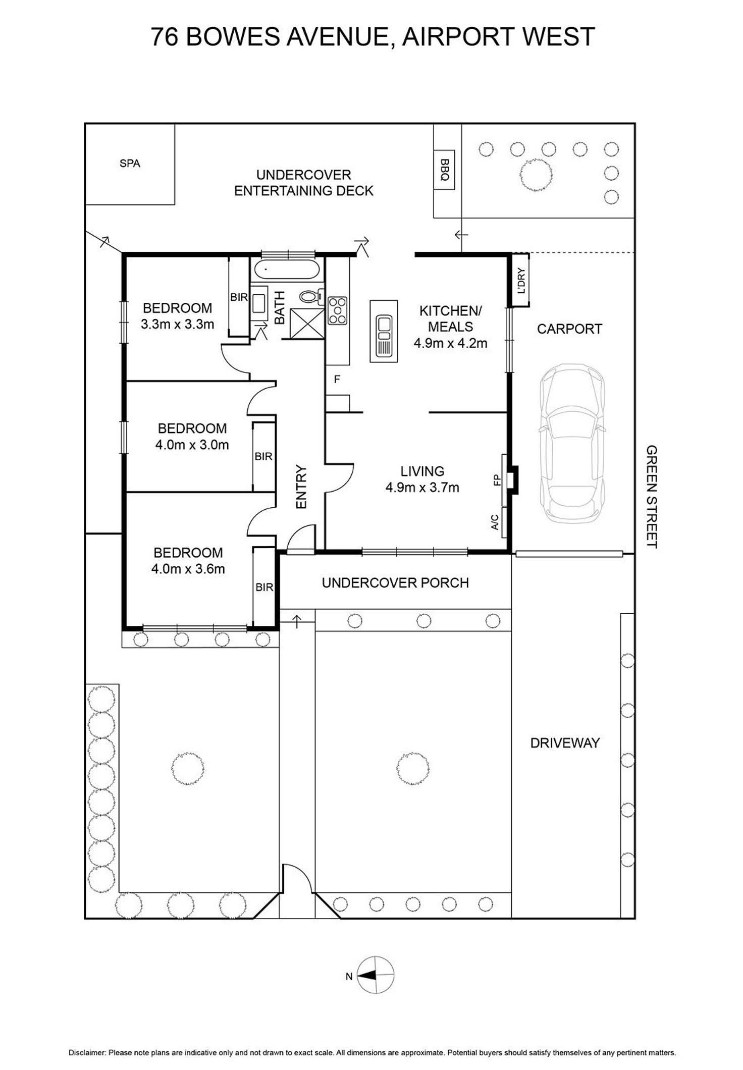 Floorplan of Homely house listing, 76 Bowes Avenue, Airport West VIC 3042