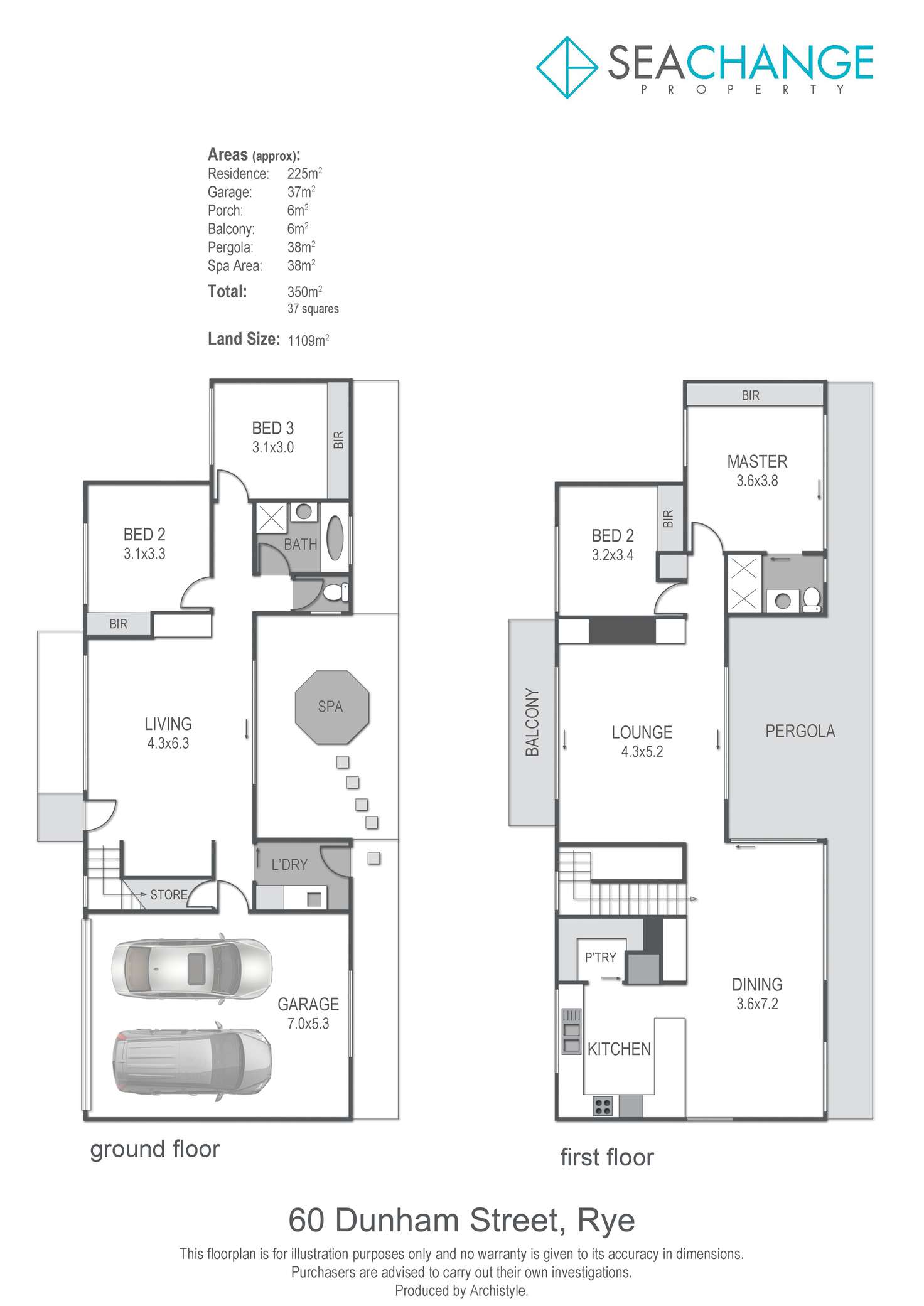 Floorplan of Homely house listing, 60 Dunham Street, Rye VIC 3941