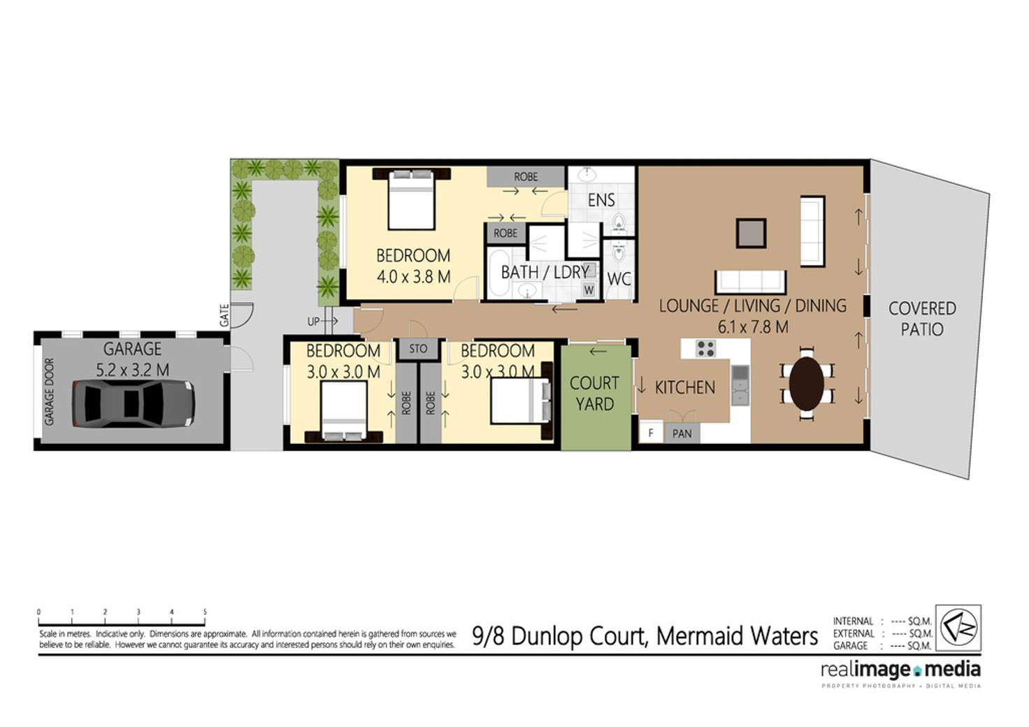 Floorplan of Homely townhouse listing, 9/8 Dunlop Court, Mermaid Waters QLD 4218