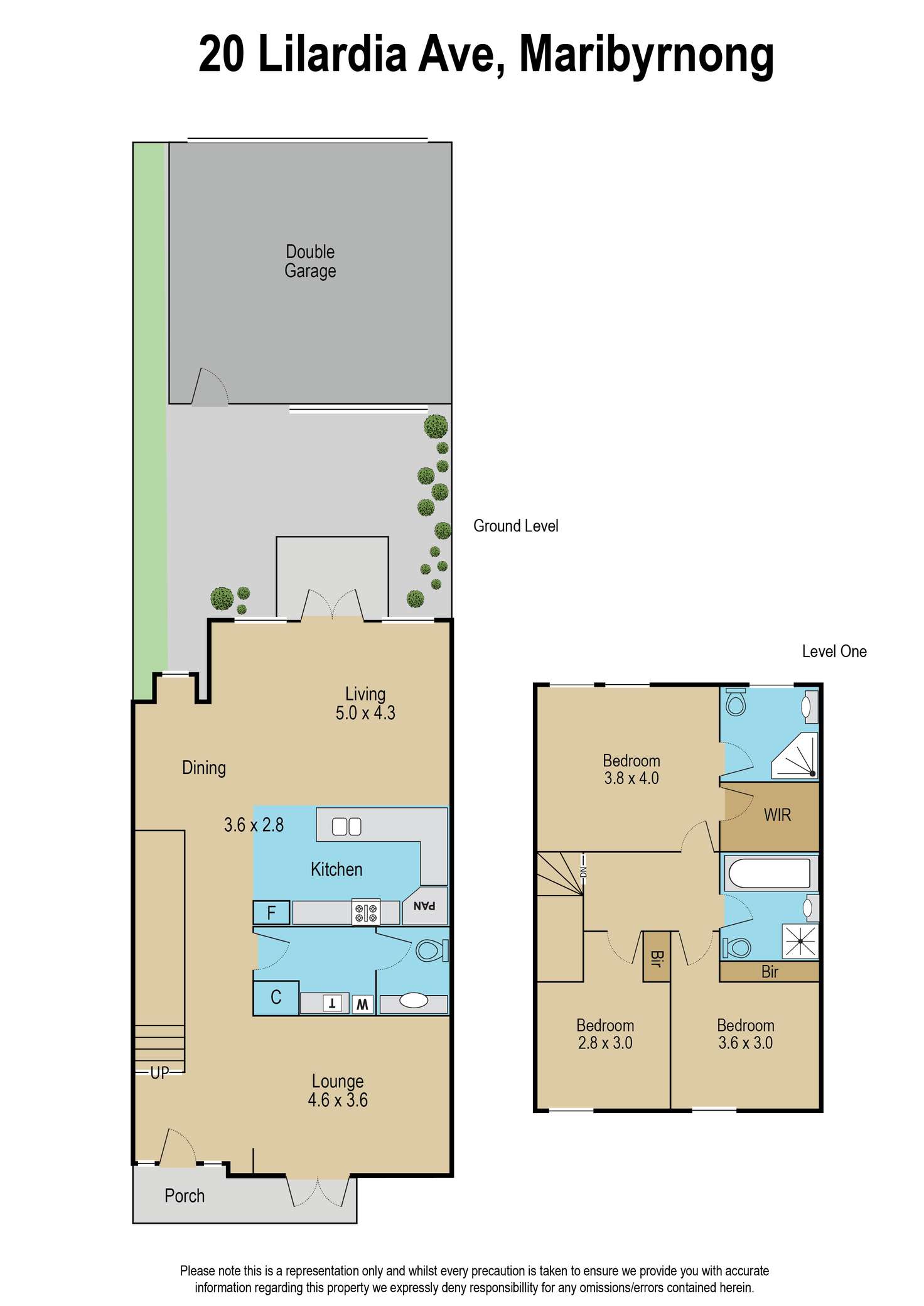 Floorplan of Homely townhouse listing, 20 LILARDIA AVENUE, Maribyrnong VIC 3032