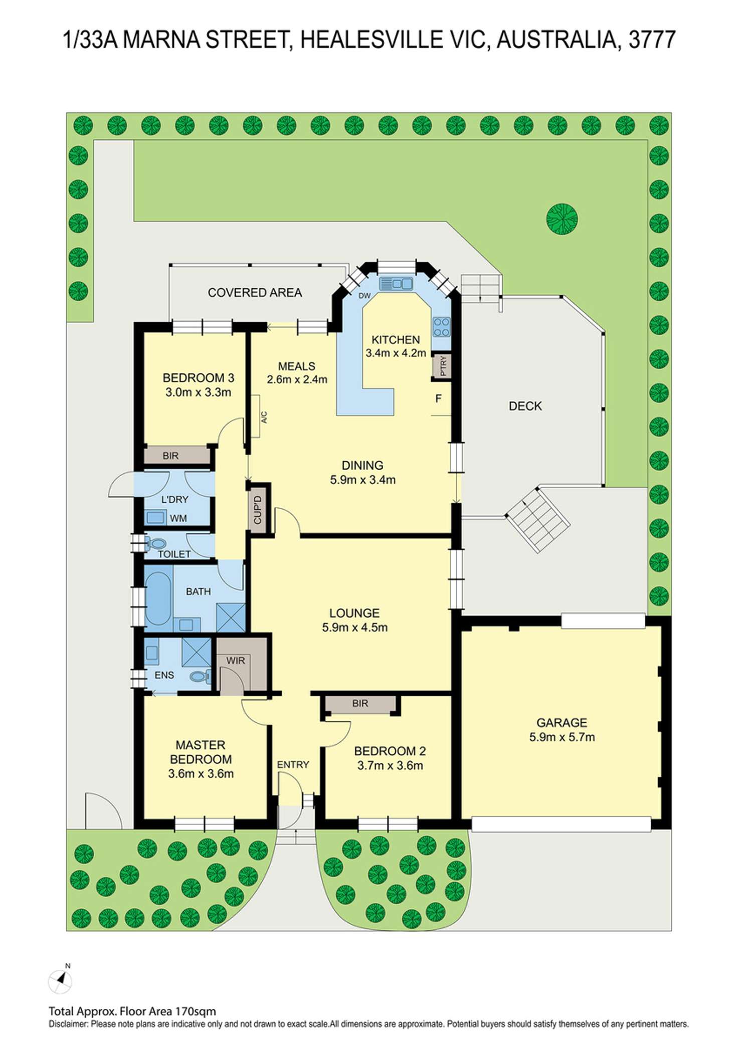 Floorplan of Homely unit listing, 1/33a Marna Street, Healesville VIC 3777