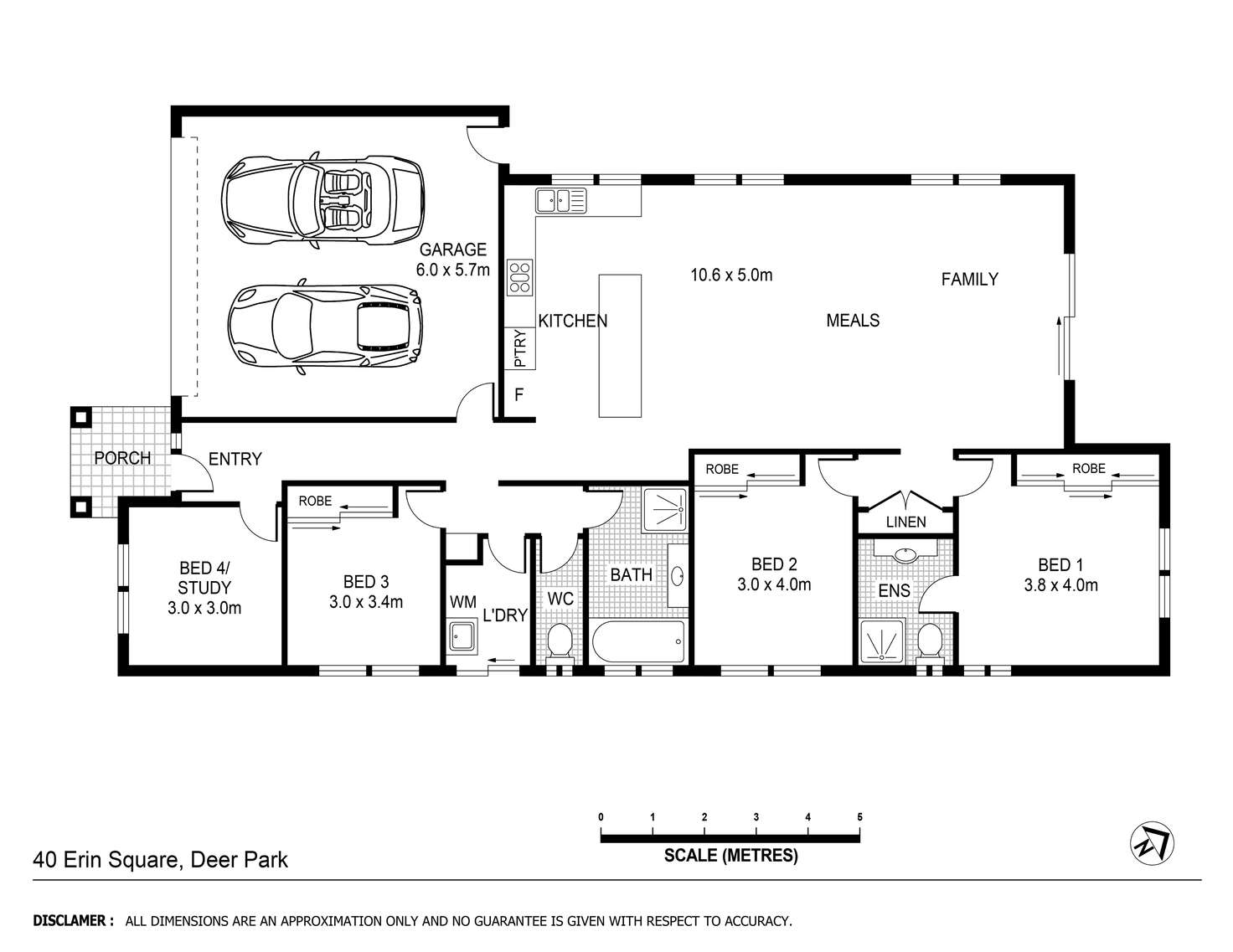 Floorplan of Homely house listing, 40 Erin Square, Deer Park VIC 3023