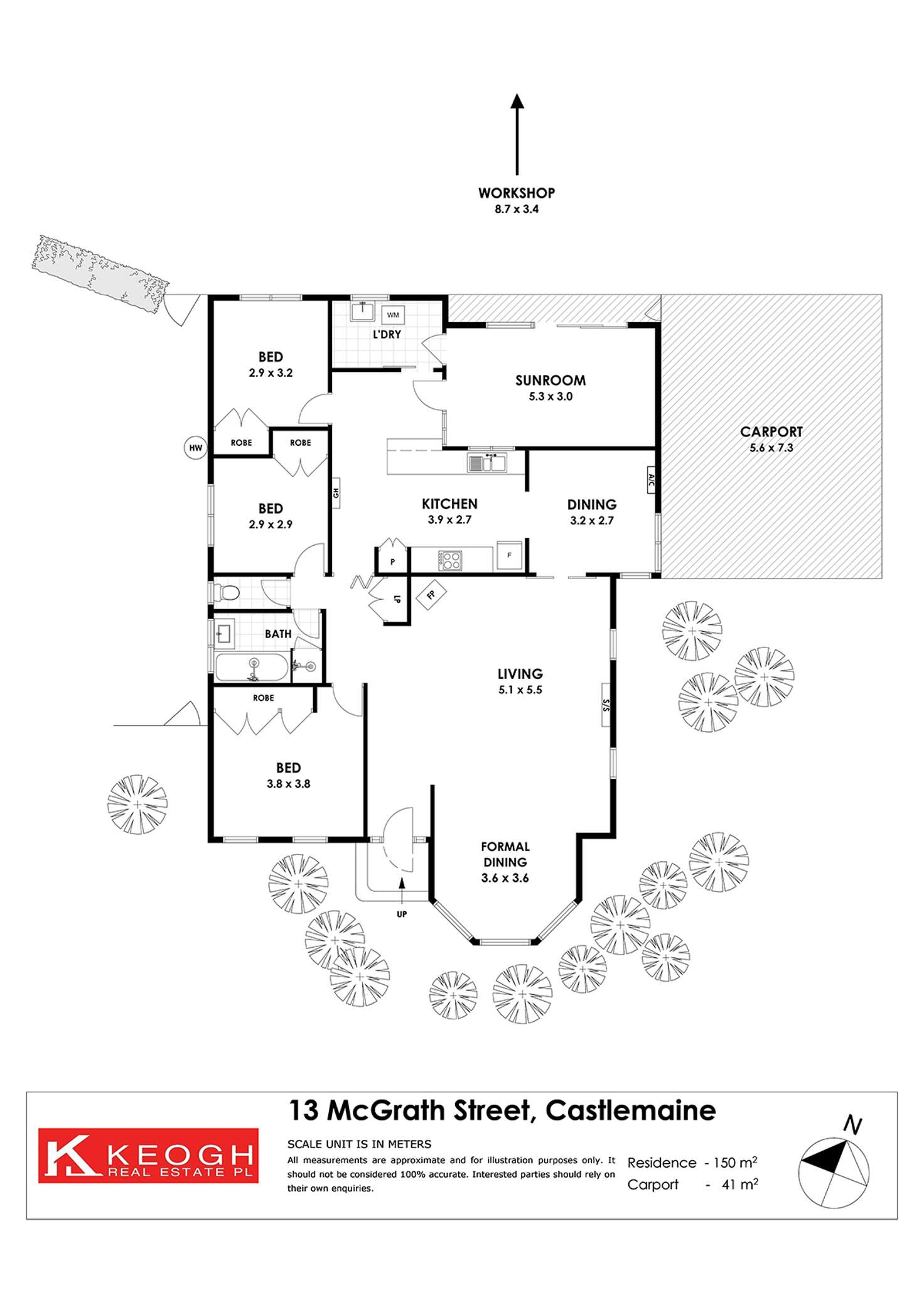 Floorplan of Homely house listing, 13 McGrath Street, Castlemaine VIC 3450