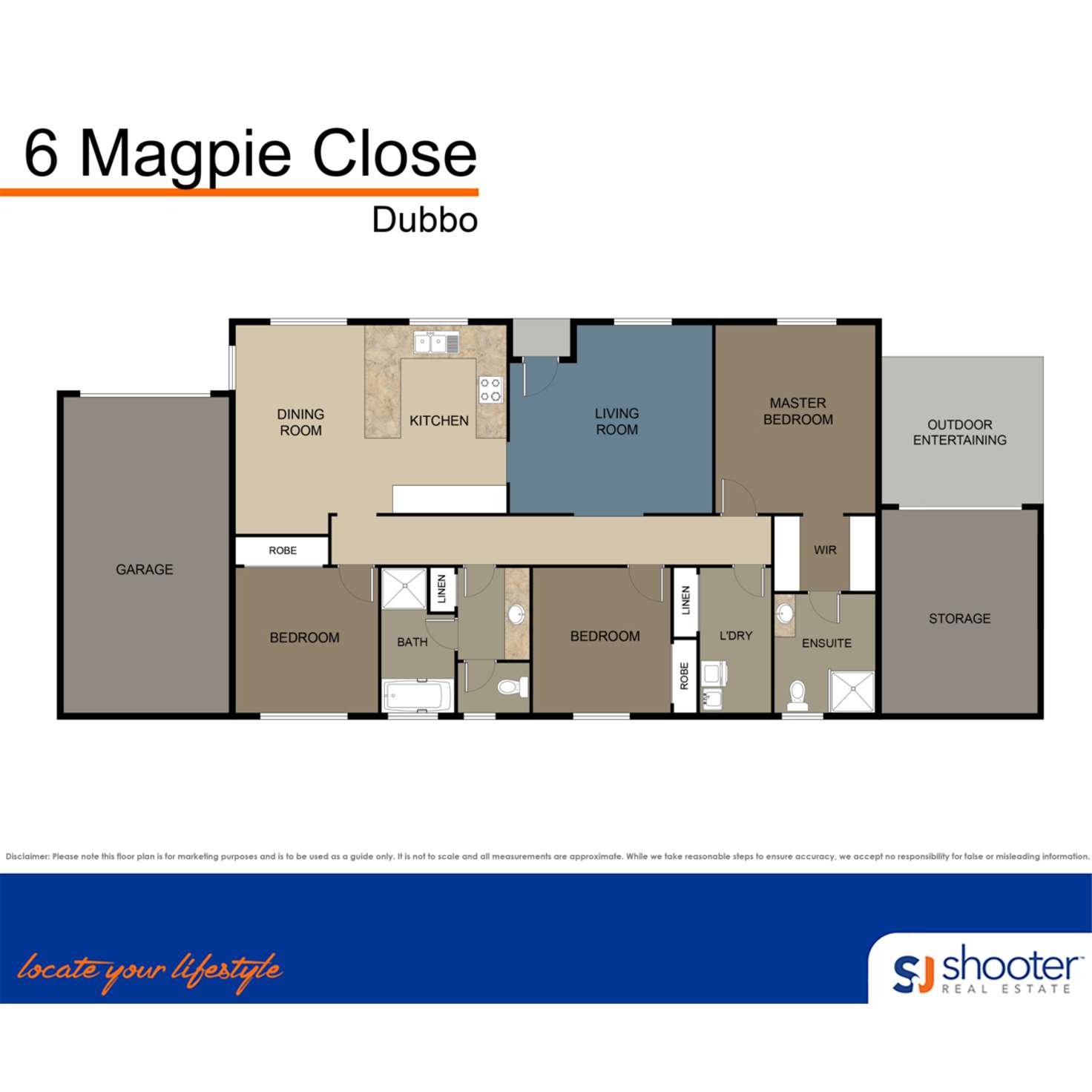 Floorplan of Homely house listing, 6 Magpie Close, Dubbo NSW 2830
