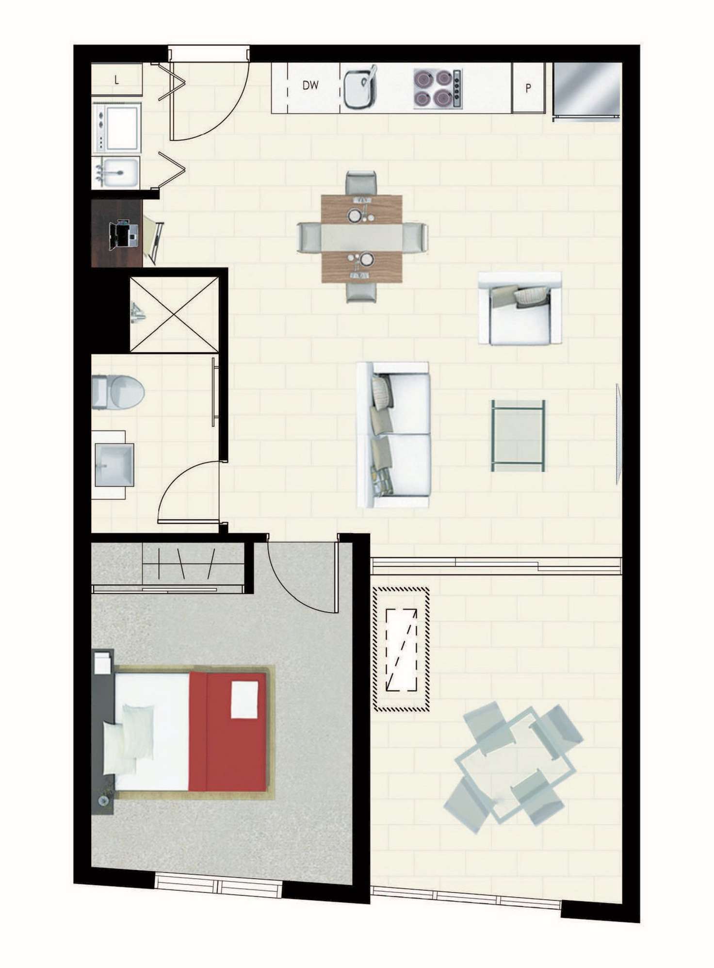 Floorplan of Homely apartment listing, 609/338 Water Street, Fortitude Valley QLD 4006