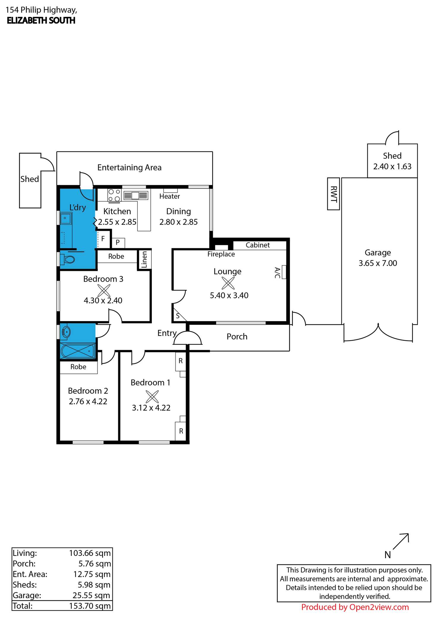 Floorplan of Homely house listing, 154 PHILIP HIGHWAY, Elizabeth South SA 5112