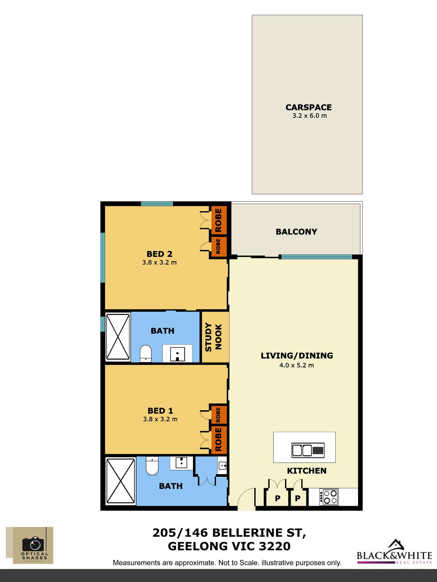 Floorplan of Homely apartment listing, 205/146 Bellerine Street, Geelong VIC 3220