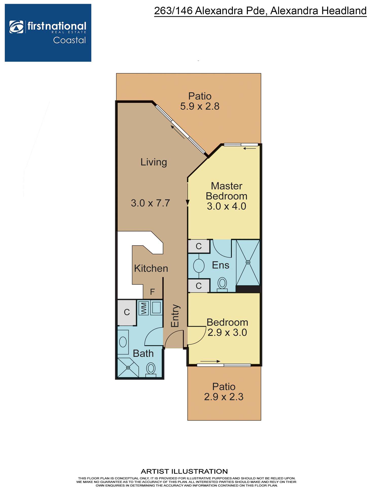 Floorplan of Homely unit listing, 263/180 Alexandra Parade, Alexandra Headland QLD 4572