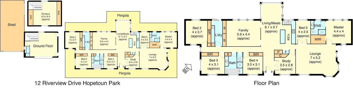 Floorplan of Homely acreageSemiRural listing, 12 Riverview Drive, Hopetoun Park VIC 3340
