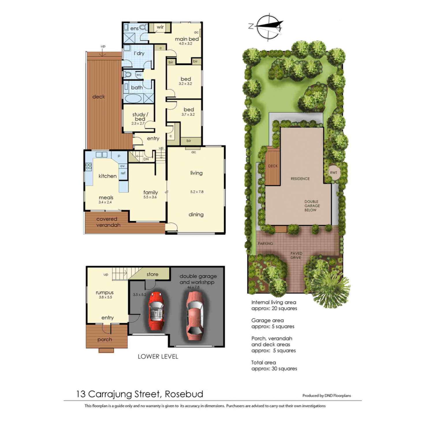 Floorplan of Homely house listing, 13 Carrajung Street, Rosebud VIC 3939