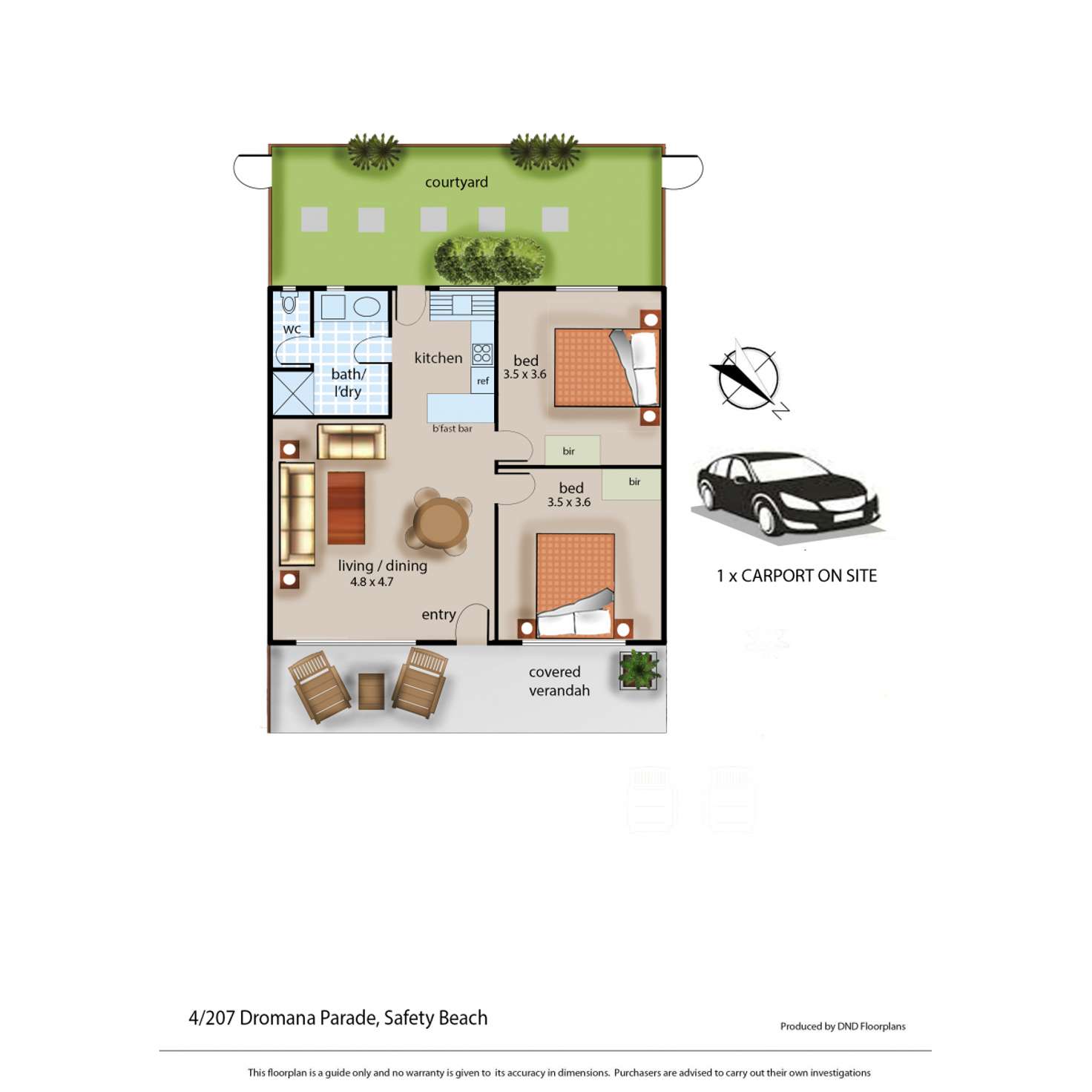 Floorplan of Homely unit listing, 4/207 Dromana Parade, Safety Beach VIC 3936