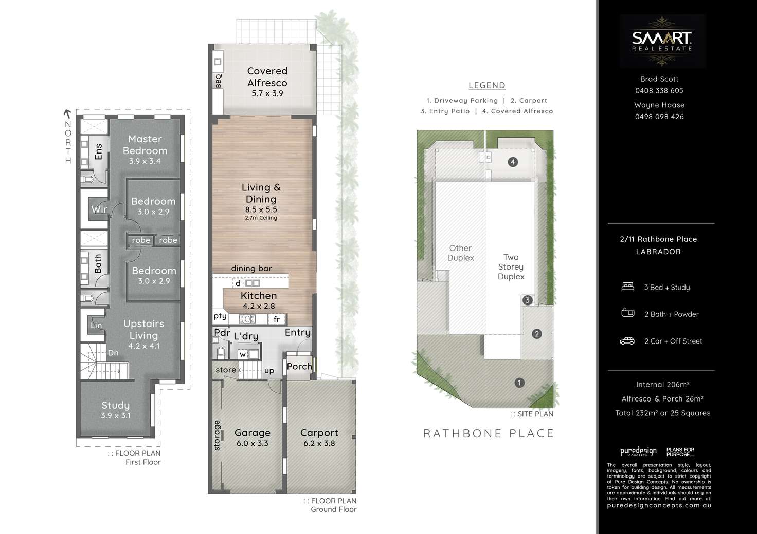 Floorplan of Homely semiDetached listing, 2/11 Rathbone Place, Labrador QLD 4215