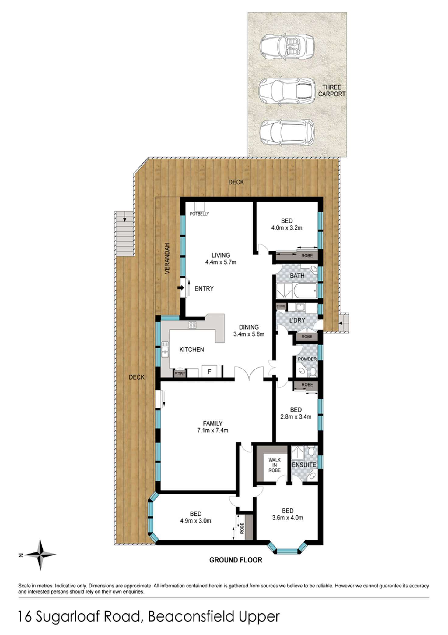 Floorplan of Homely house listing, 16 Sugarloaf Road, Beaconsfield Upper VIC 3808