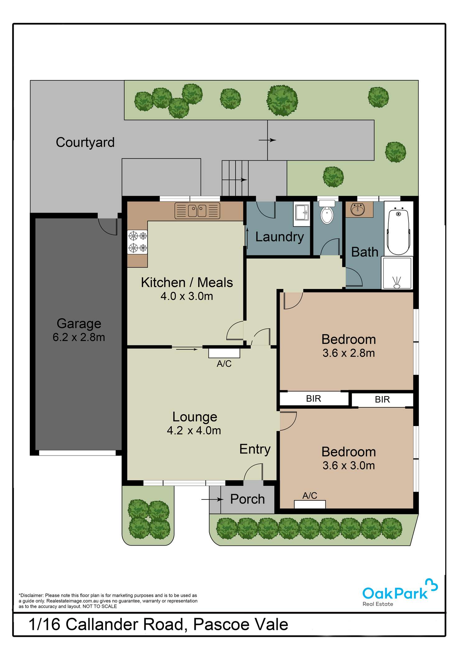Floorplan of Homely unit listing, 1/16 Callander Road, Pascoe Vale VIC 3044