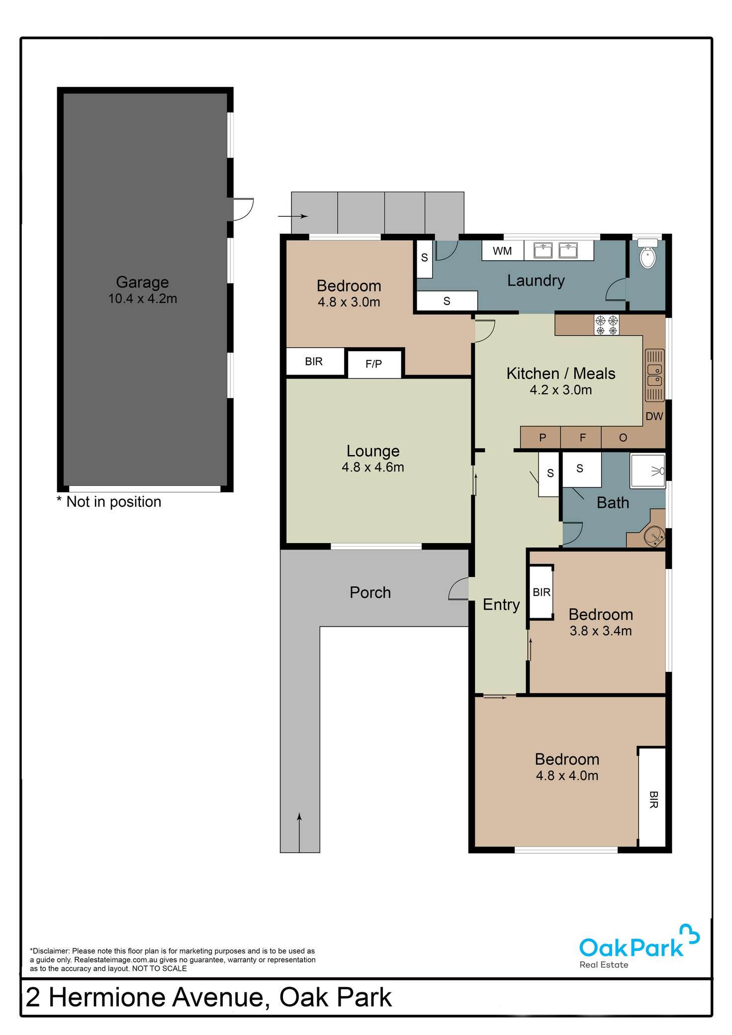 Floorplan of Homely house listing, 2 Hermione Avenue, Oak Park VIC 3046