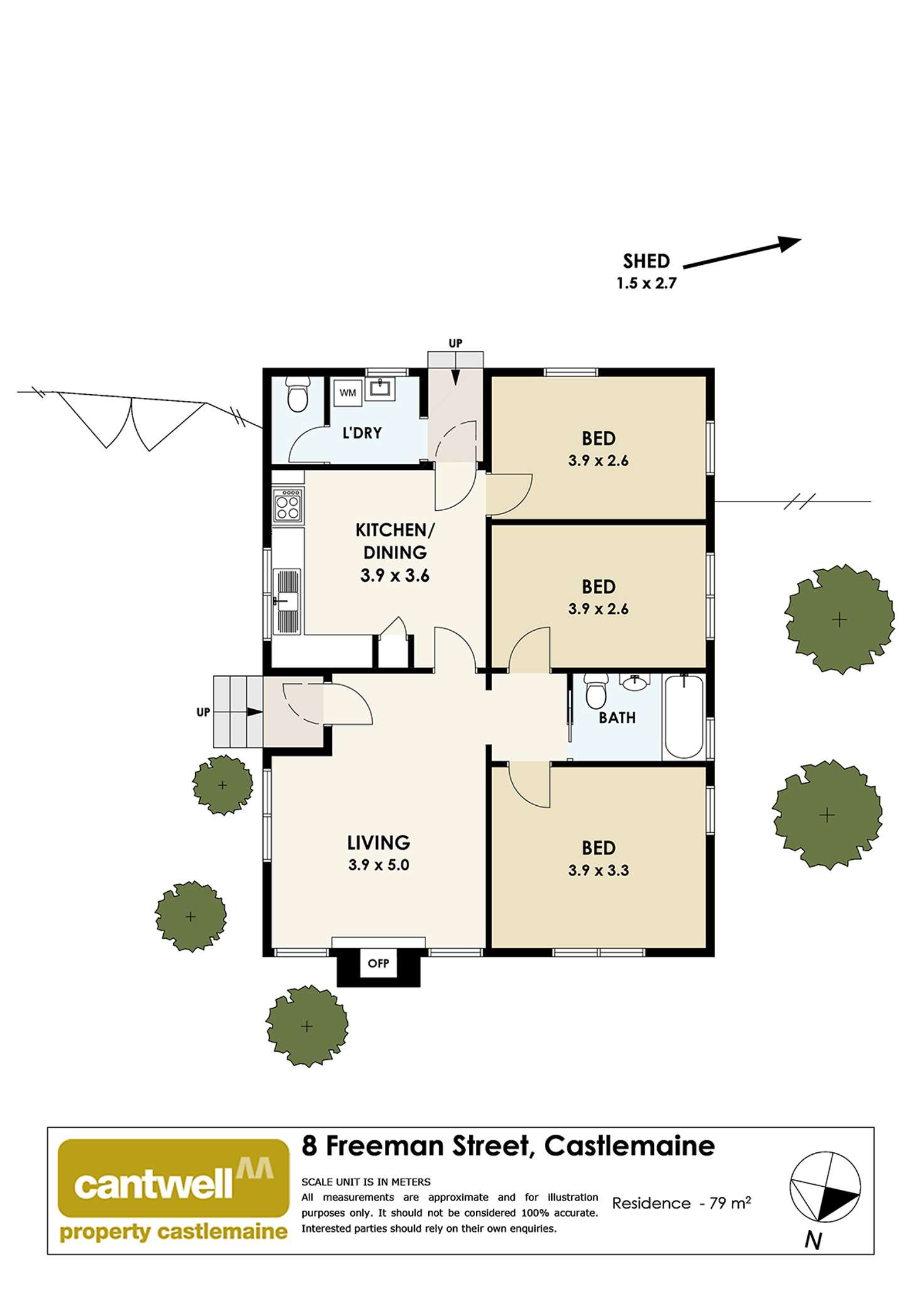 Floorplan of Homely house listing, 8 Freeman Street, Castlemaine VIC 3450