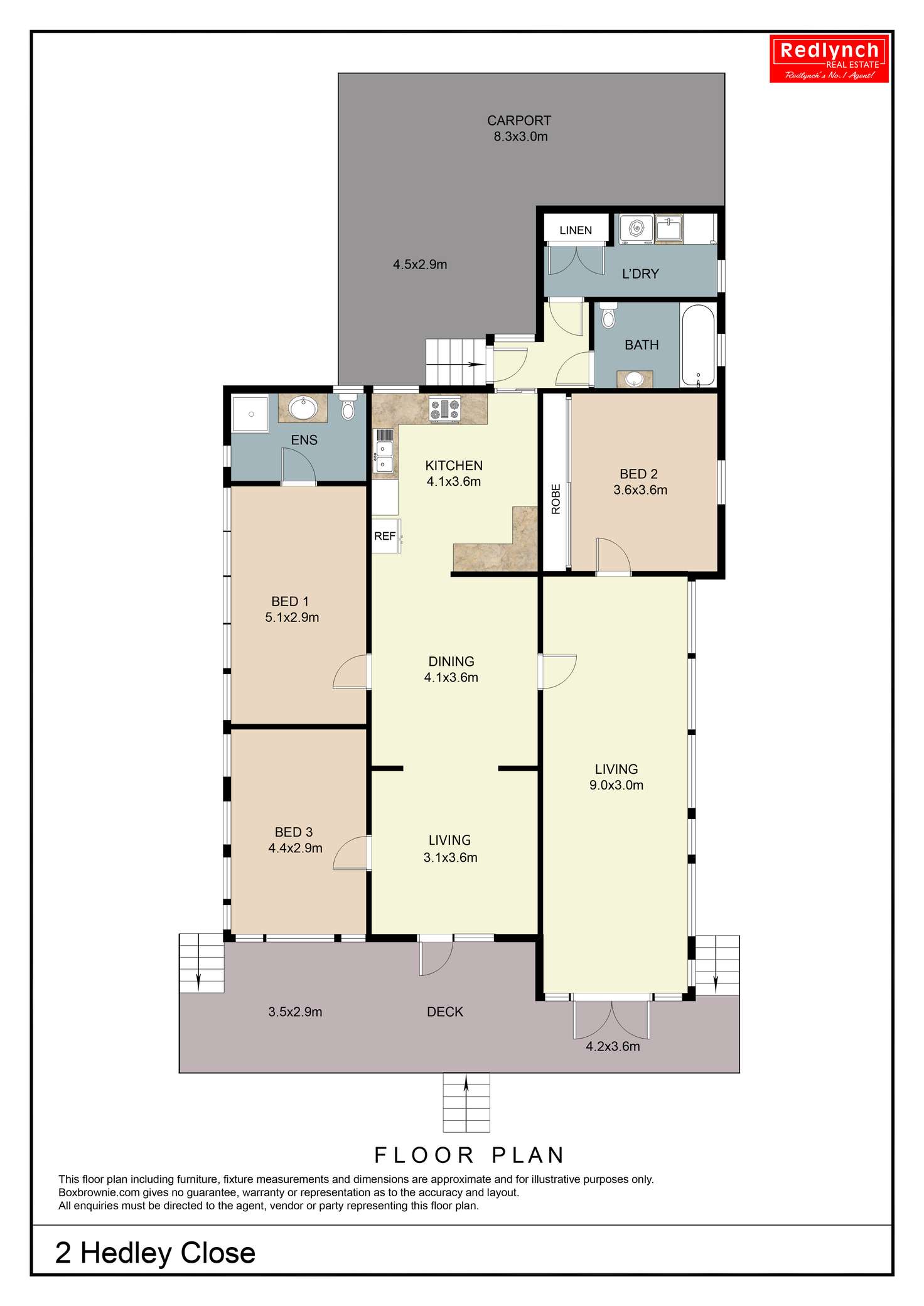 Floorplan of Homely house listing, 2 HEDLEY CLOSE, Redlynch QLD 4870