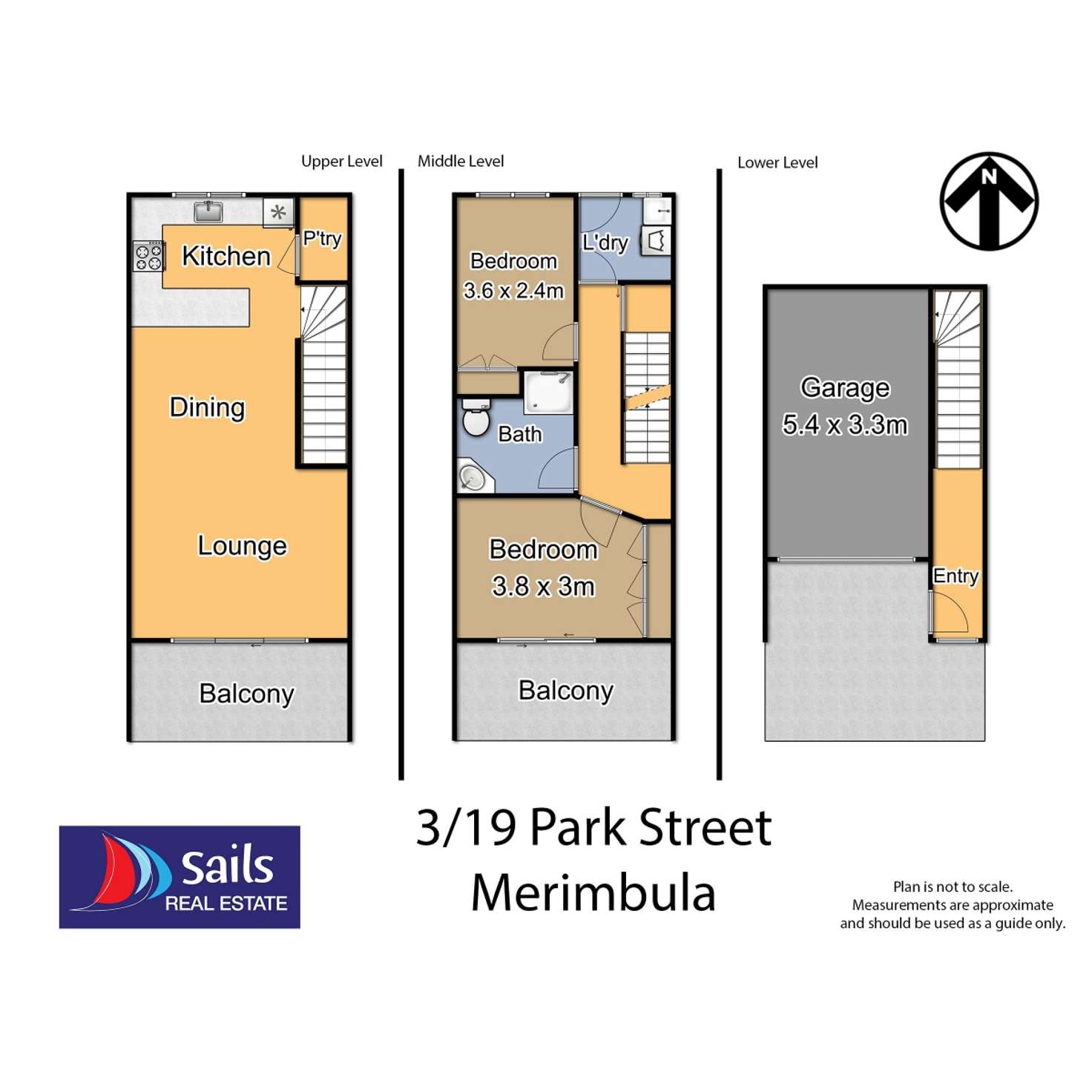 Floorplan of Homely townhouse listing, 3/19 Park Street, Merimbula NSW 2548