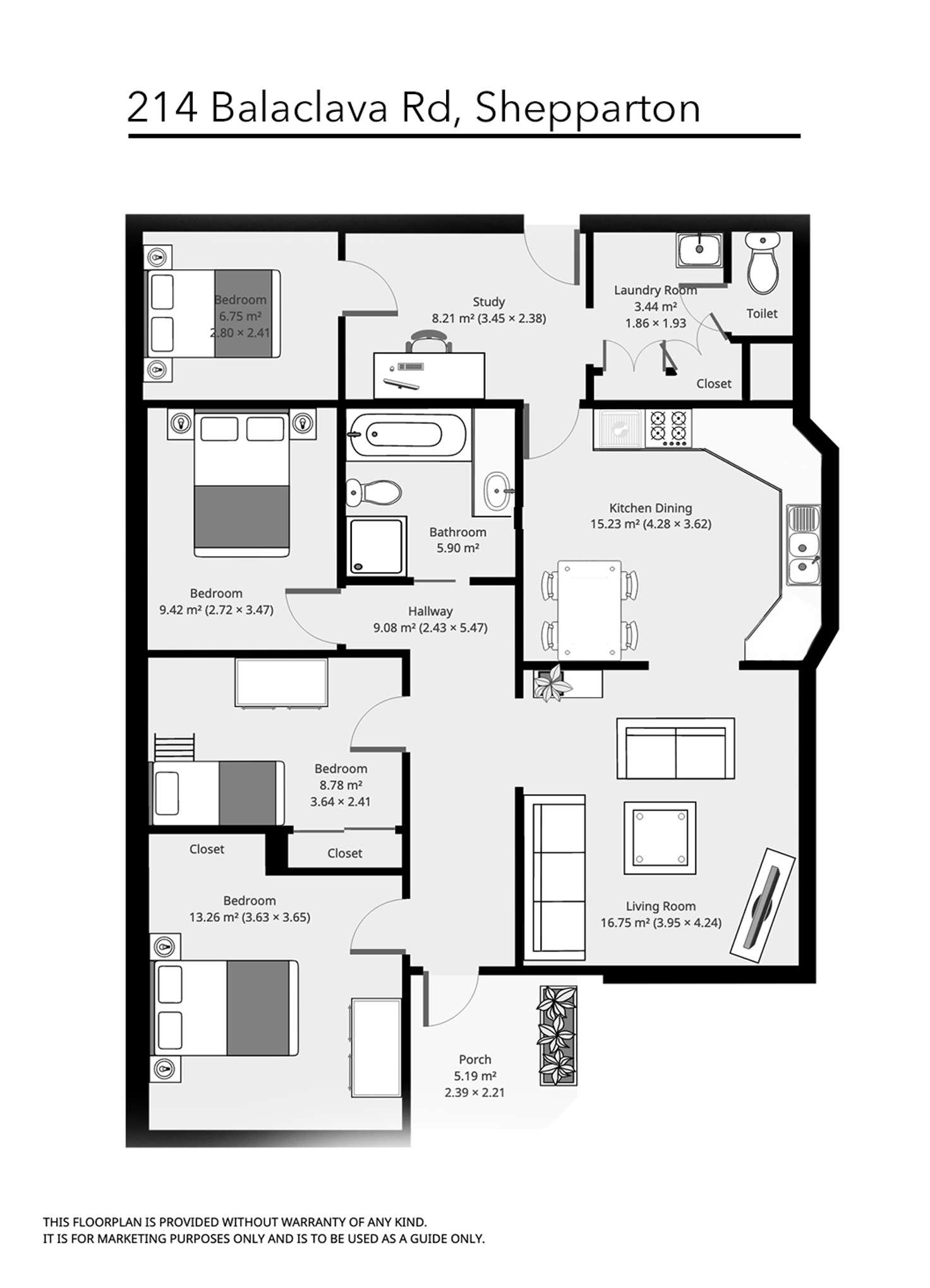 Floorplan of Homely house listing, 214 BALACLAVA ROAD, Shepparton VIC 3630