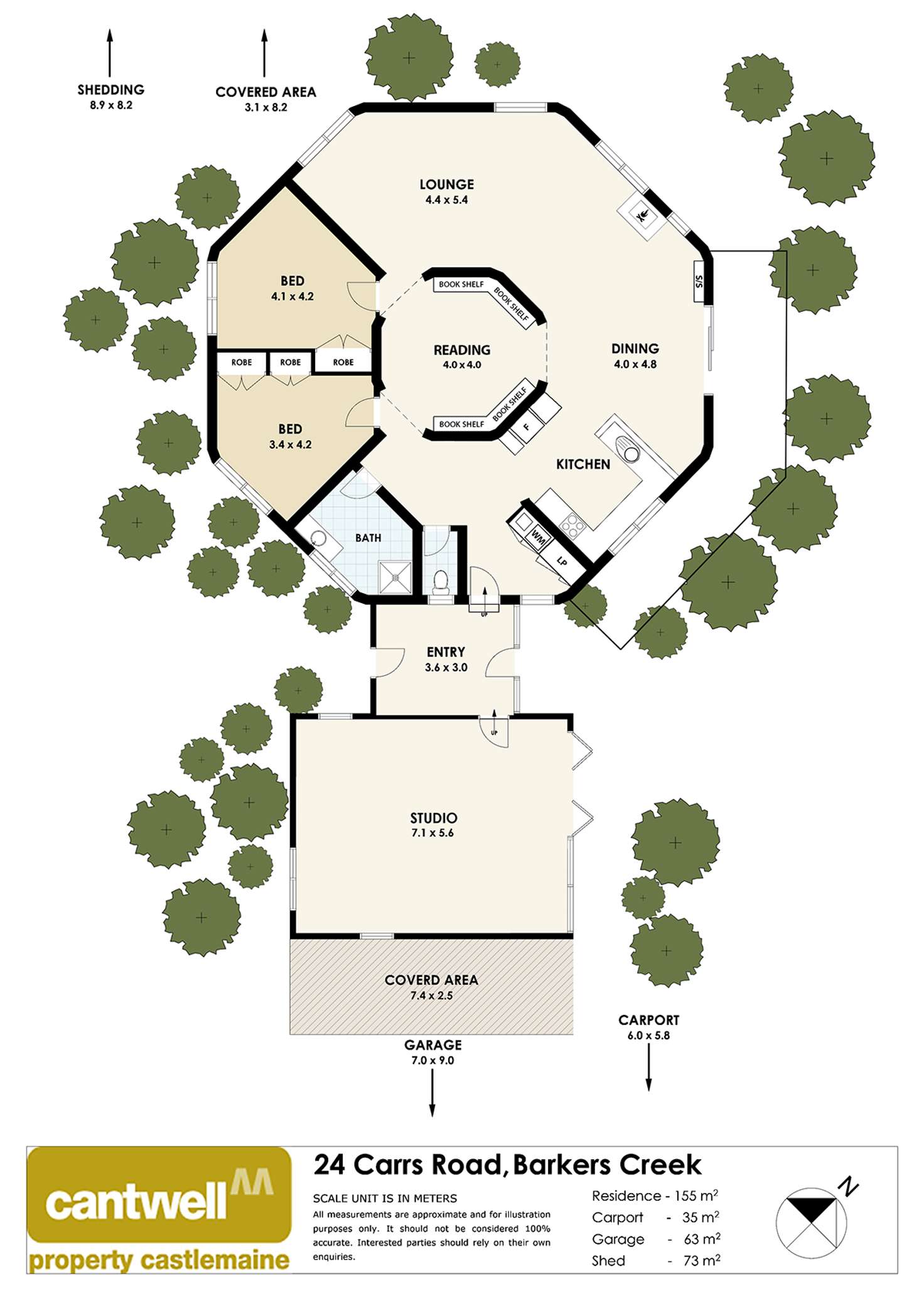 Floorplan of Homely house listing, 24 Carrs Road, Barkers Creek VIC 3451